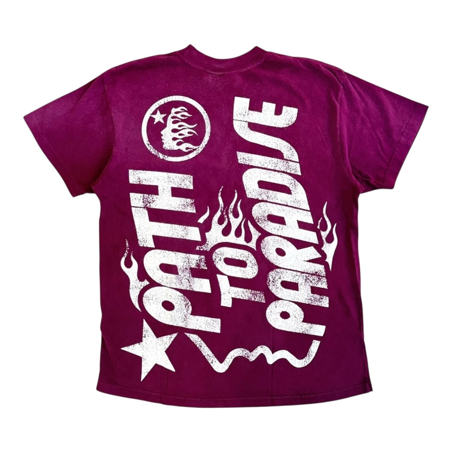 Hellstar Jesus Emblem T-Shirt Burgundy