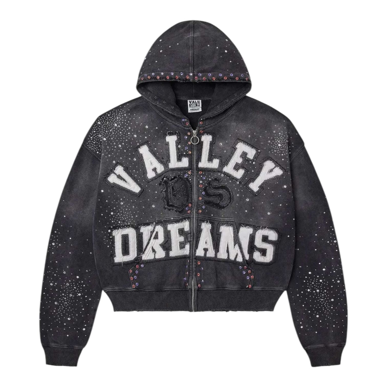 Vale Forever Classico Zip Up Hoodie Black