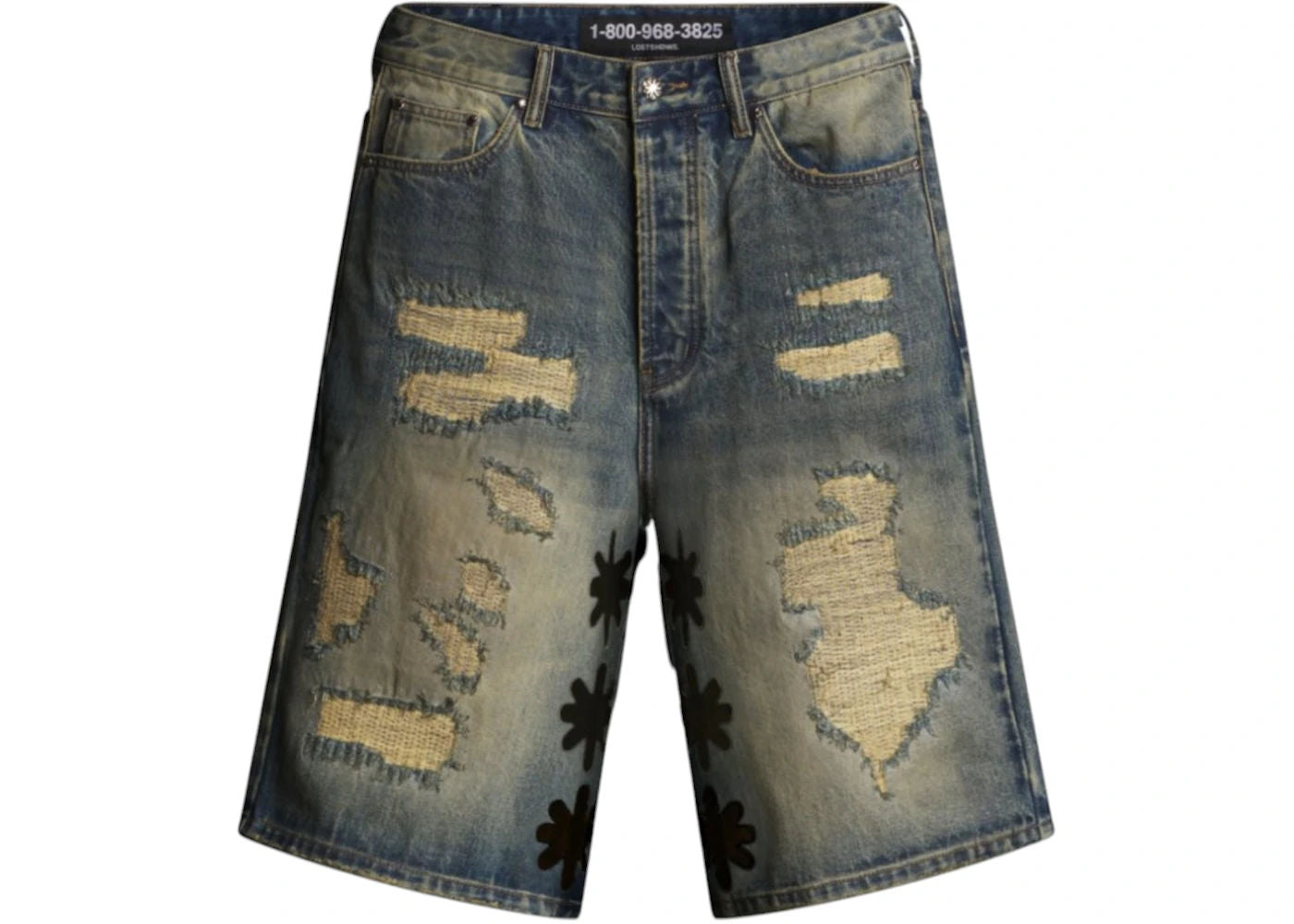 LostShdws Dstry Denim Short Shorts Blue Black