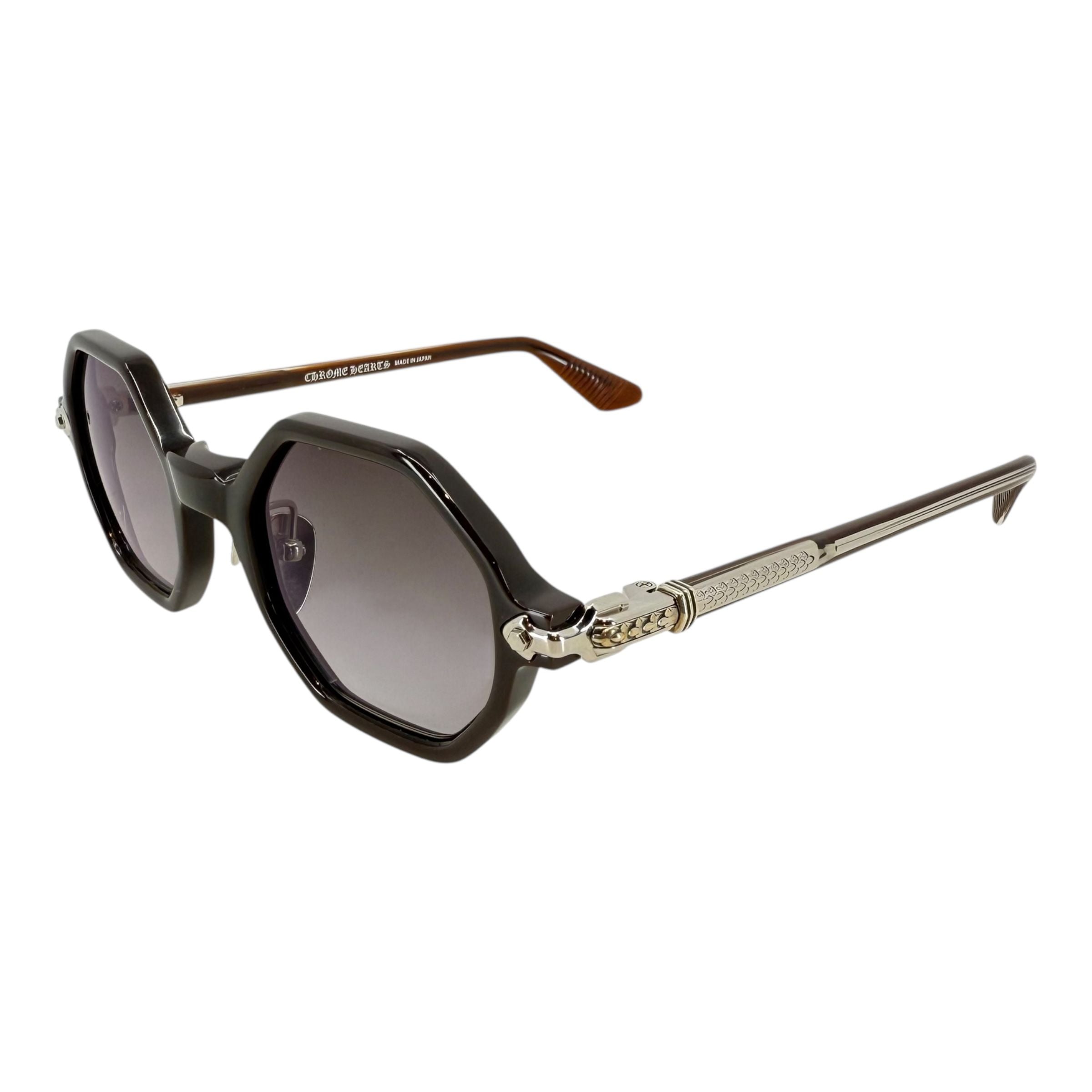 Chrome Hearts Clitco-A Brown/Silver Sunglasses