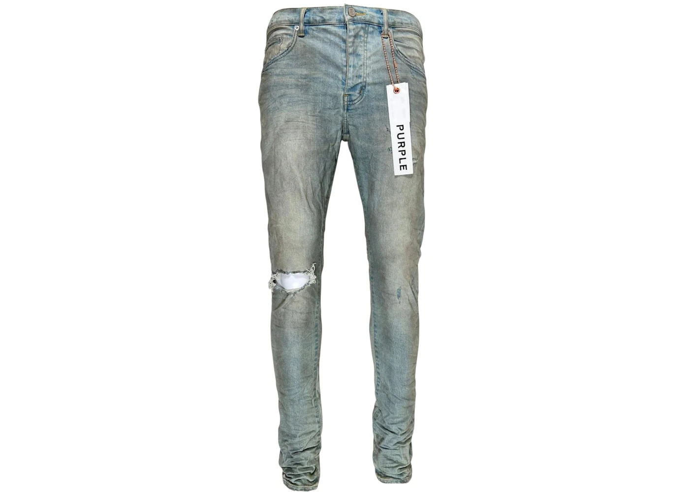 Purple Brand Light Dirty Wax Jeans Light Indigo
