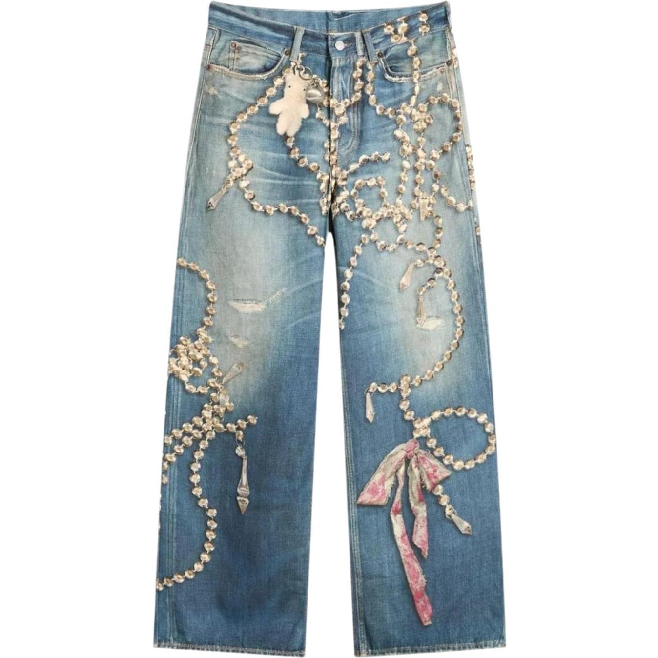 Acne Studios 1981 Loose Fit Jeans in Mid Blue