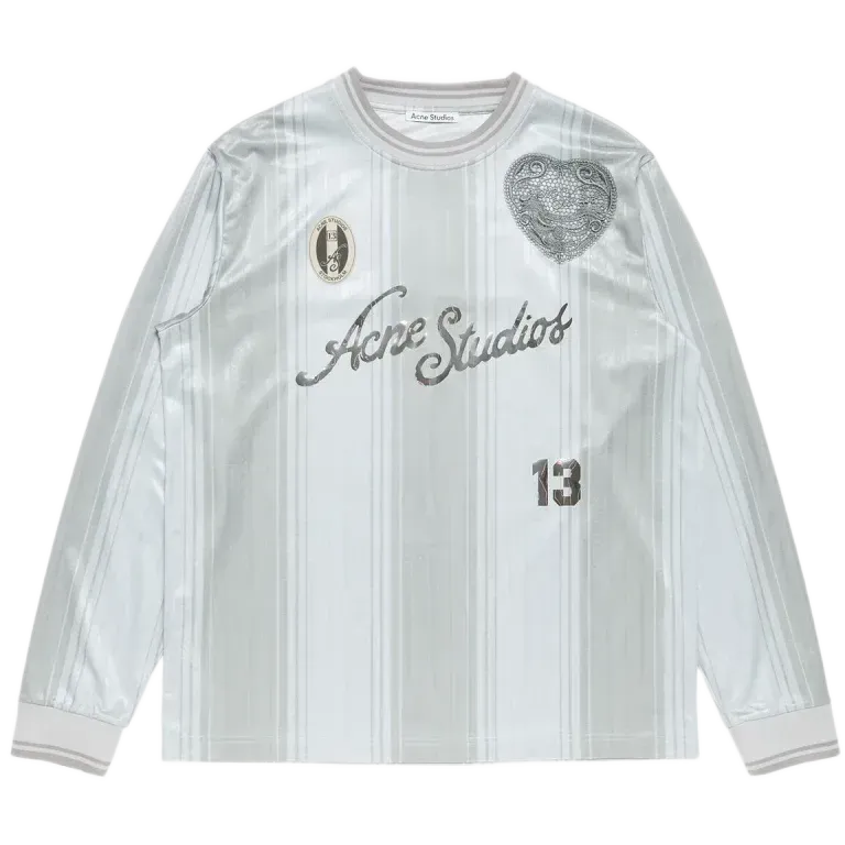 Acne Studios Logo Sports Jersey Top Grey