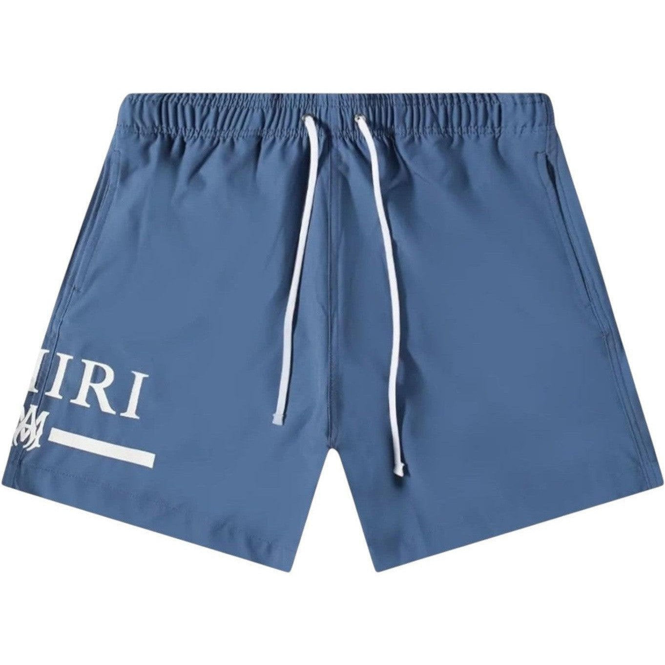 Amiri MA Bar Logo Swim Trunk Blue