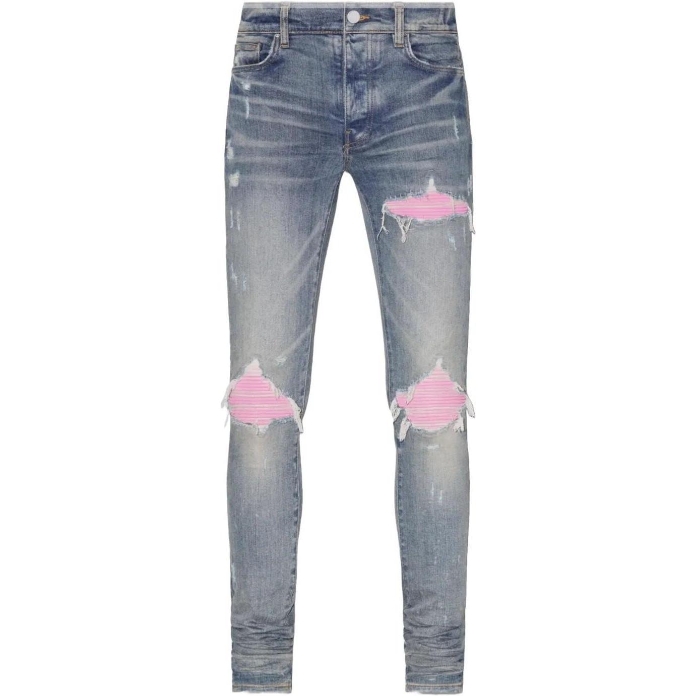 Amiri MX1 Jeans Ultrasuede Clay Indigo Pink