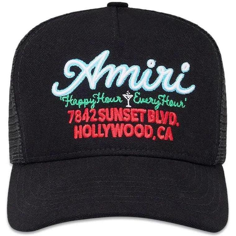 Amiri Neon Lights Trucker Hat Black