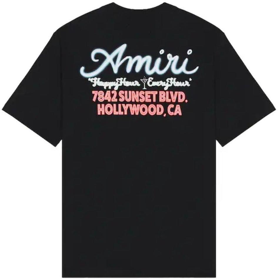 Amiri Neon Sunset Blvd T-Shirt Black