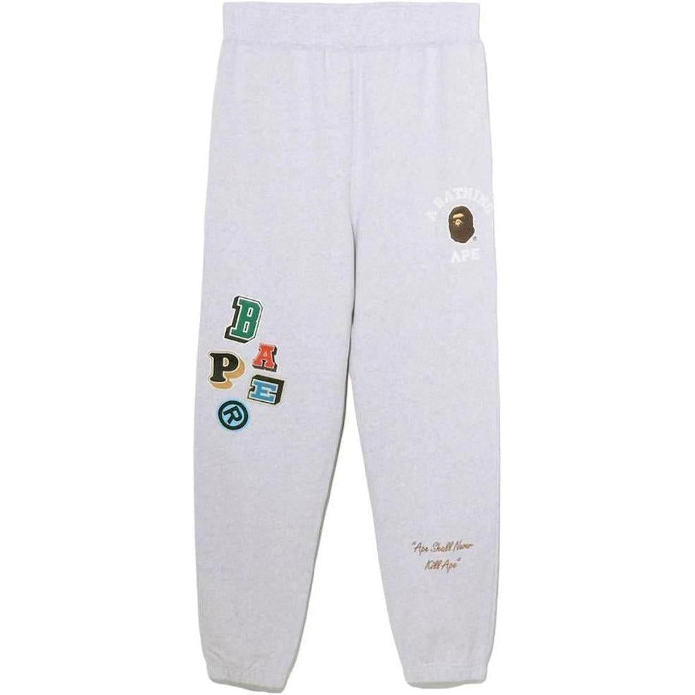 BAPE Multi Fonts Sweatpants Grey