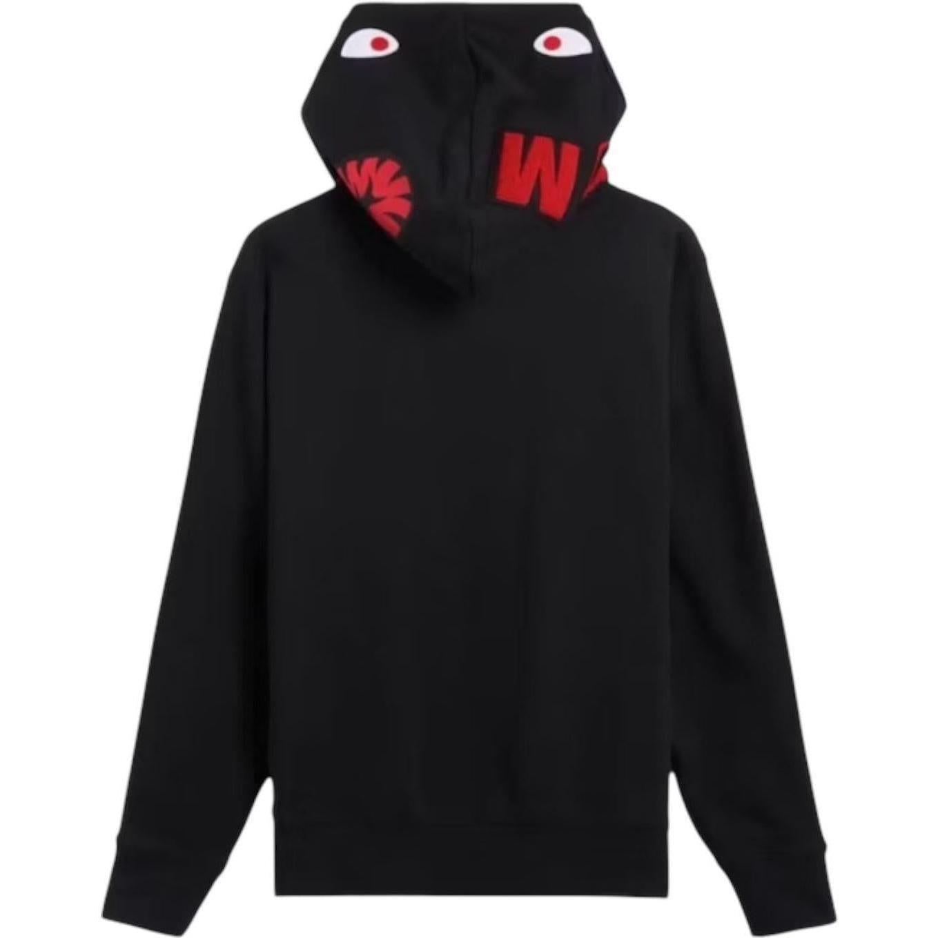 BAPE x adidas Shark Fleece Full Zip Hoodie Black