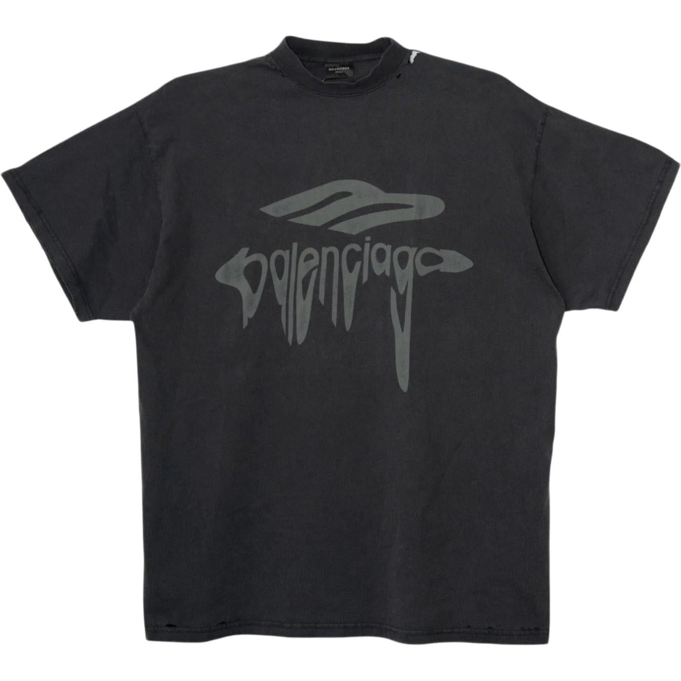 Balenciaga 3B Liquefied T-Shirt Black