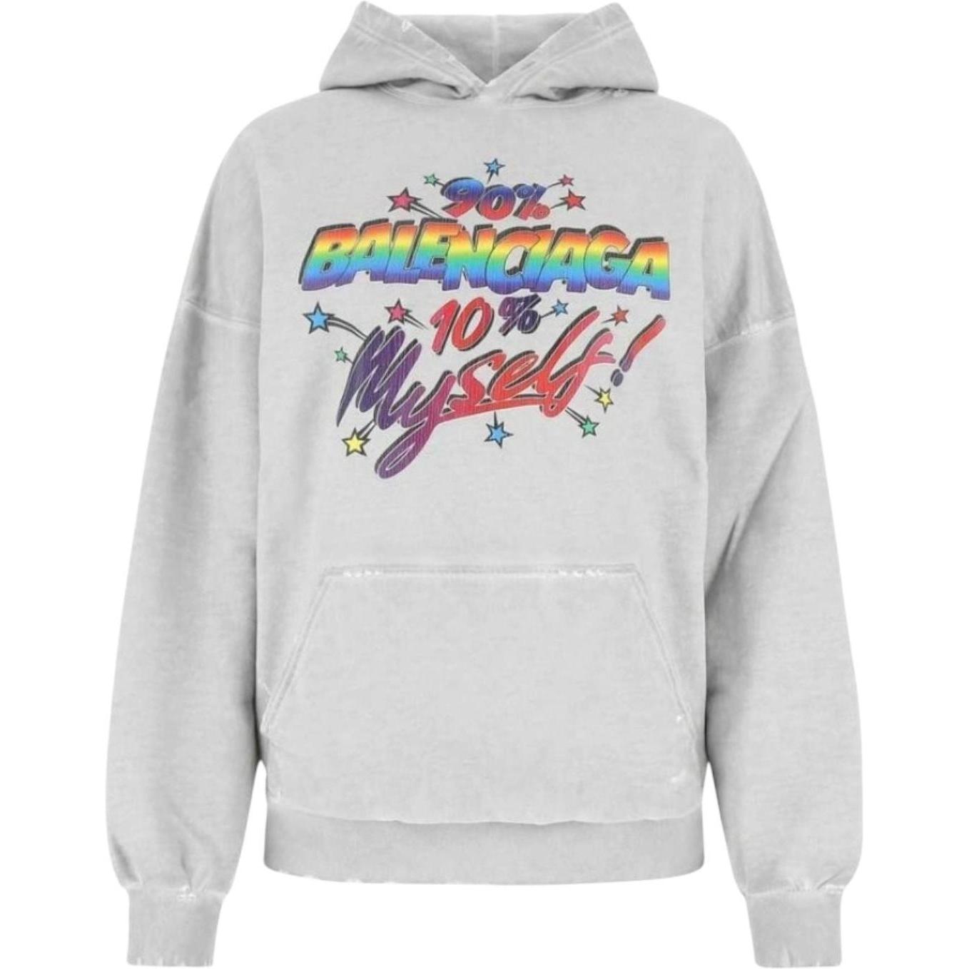 Balenciaga 90/10 Small Fit Hoodie Grey/Multi