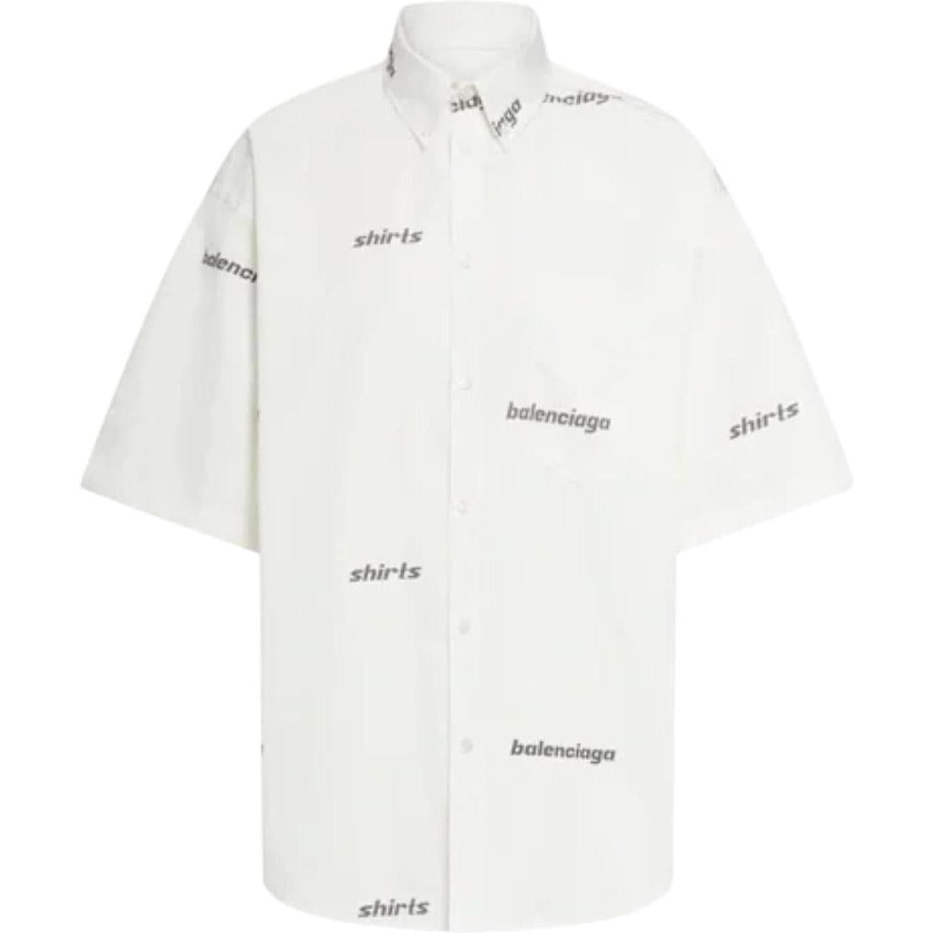 Balenciaga All Over Monogram Button Shirt