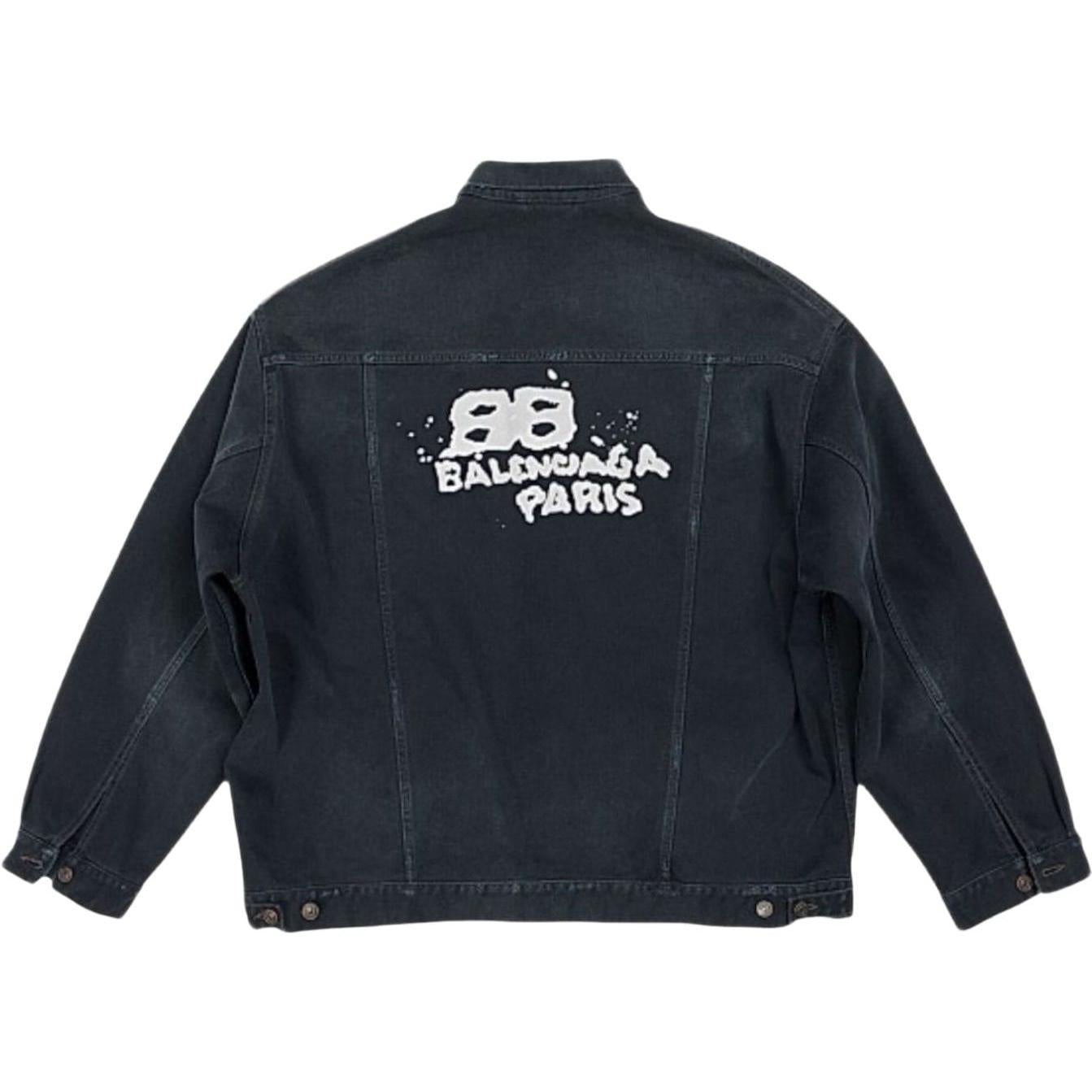 Balenciaga Hand Drawn BB Icon Oversized Jacket