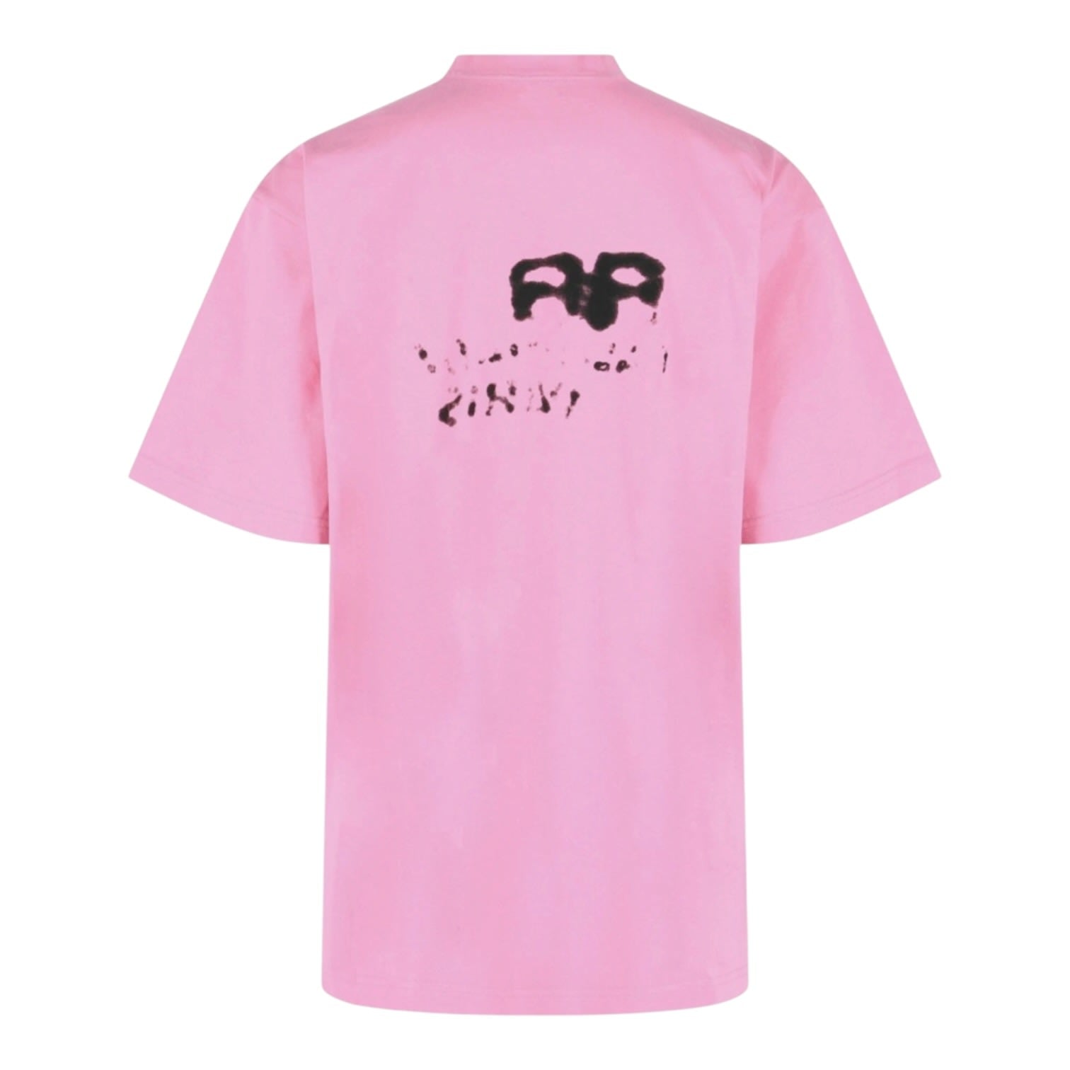 Balenciaga Hand Drawn BB Icon T-Shirt Pink/Black
