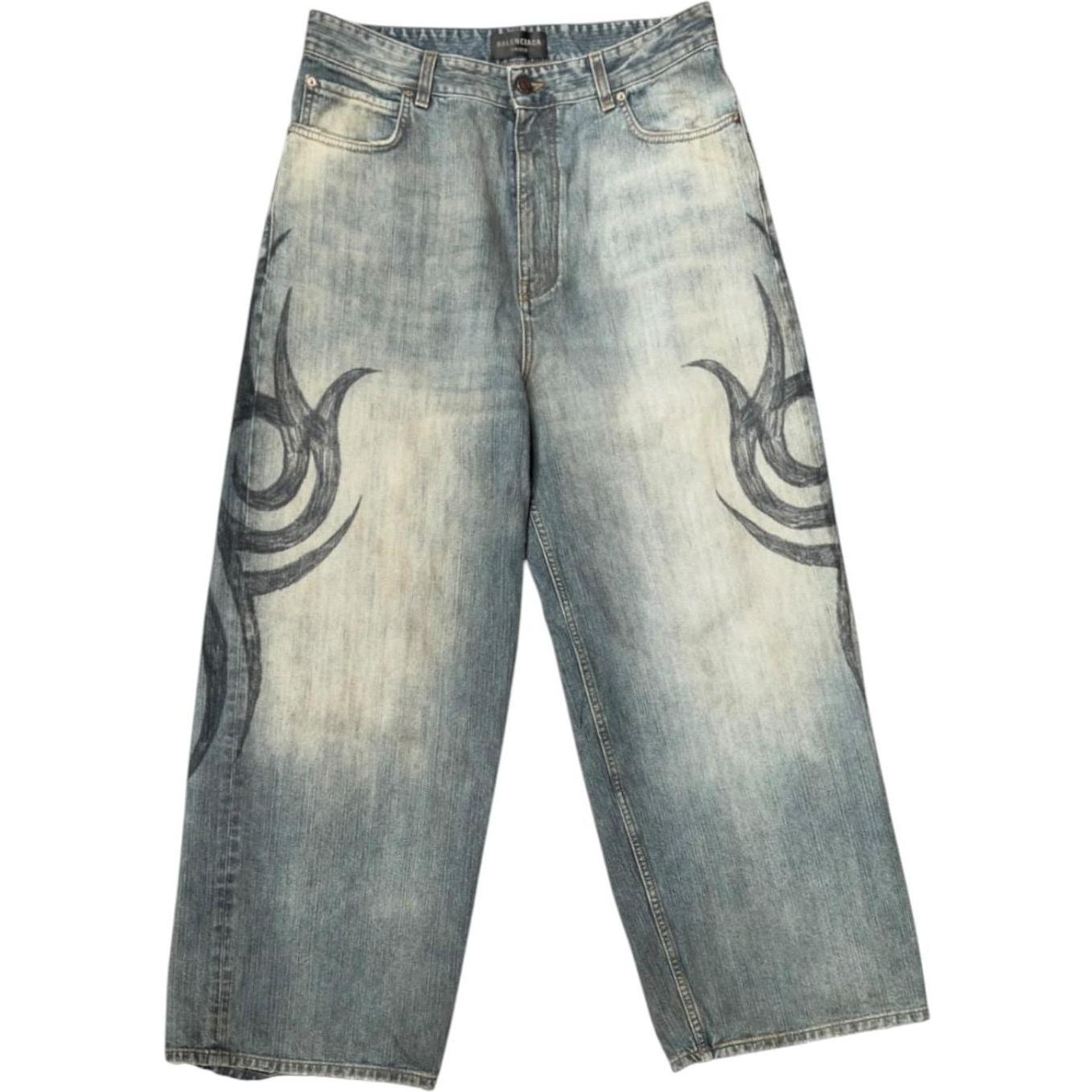 Balenciaga Y2k Stretched Knee Baggy Pants - Like New