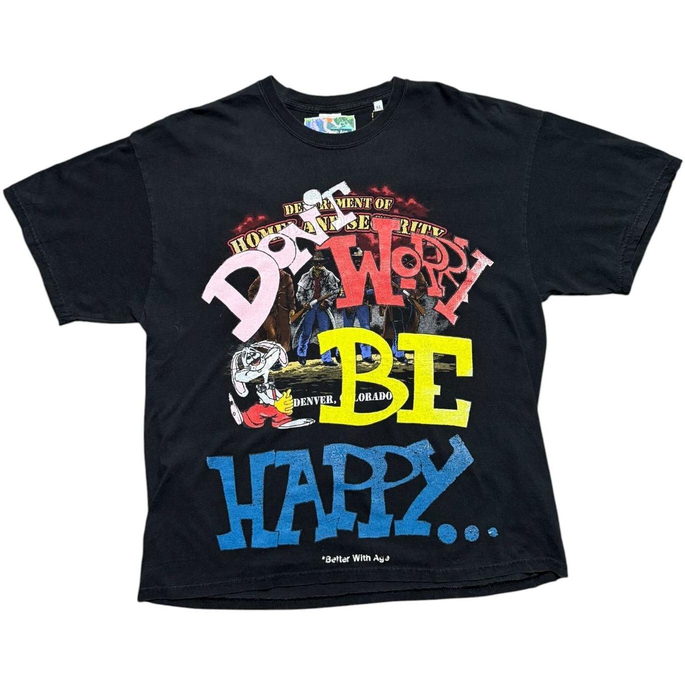 Better With Age Don't Worry Be Happy T-Shirt Black