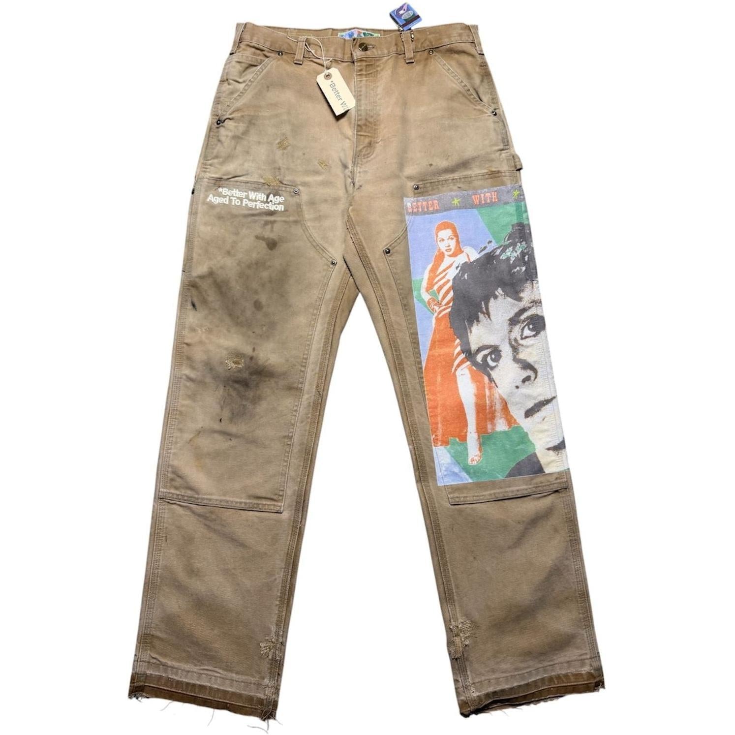 Better With Age Knucklehead Double Knee Carhartt Pants Khaki