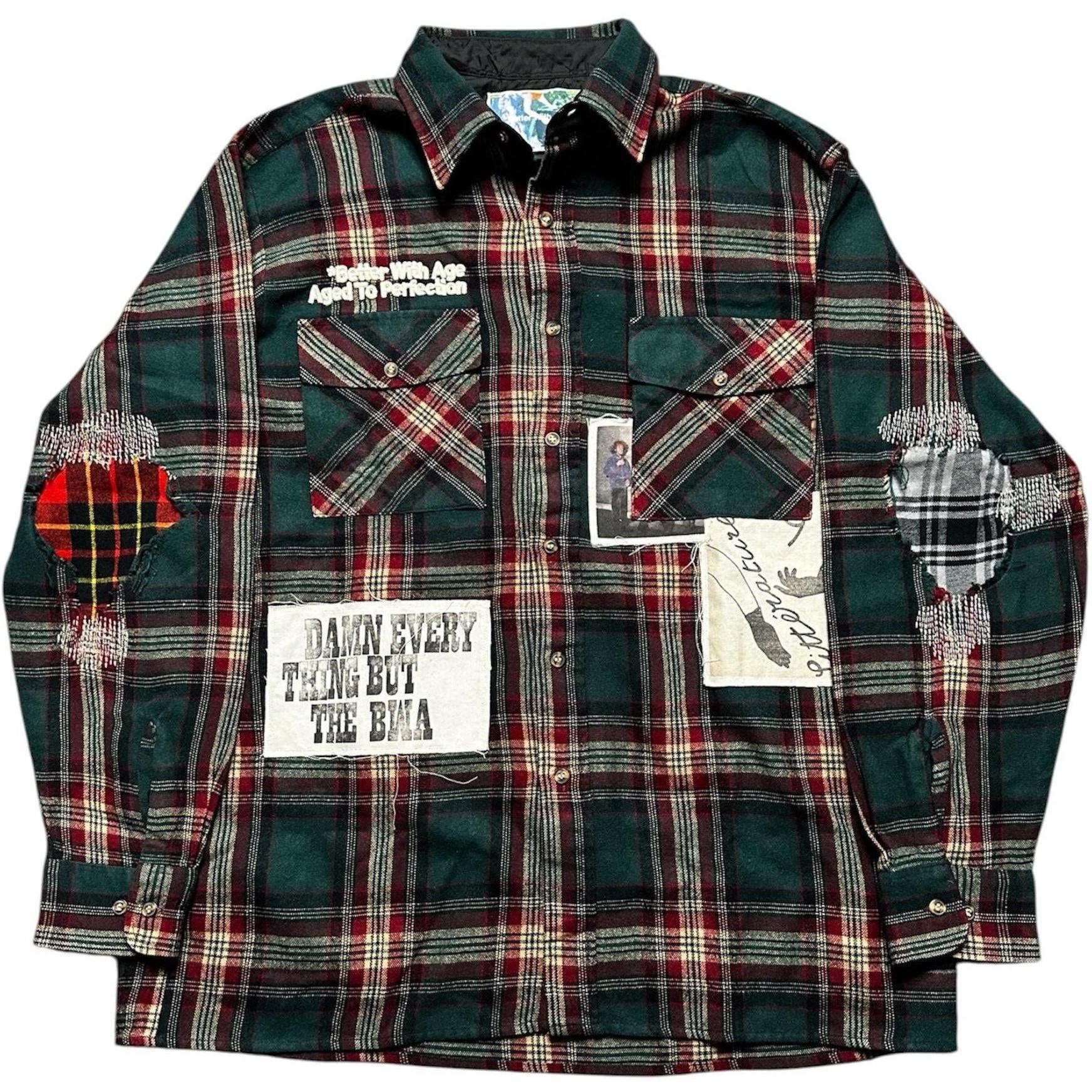 Better With Age Muir Repair Flannel Shirt Green Multi