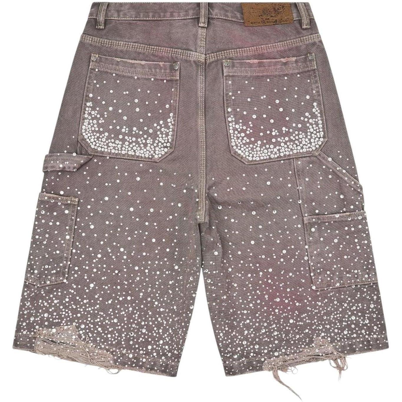Birth Of Royal Child Diamond Jean Shorts Purple