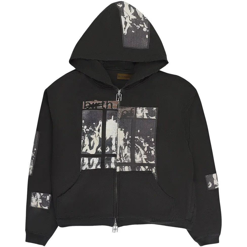 Birth Of Royal Child Flashlight Zip Up Hoodie Black