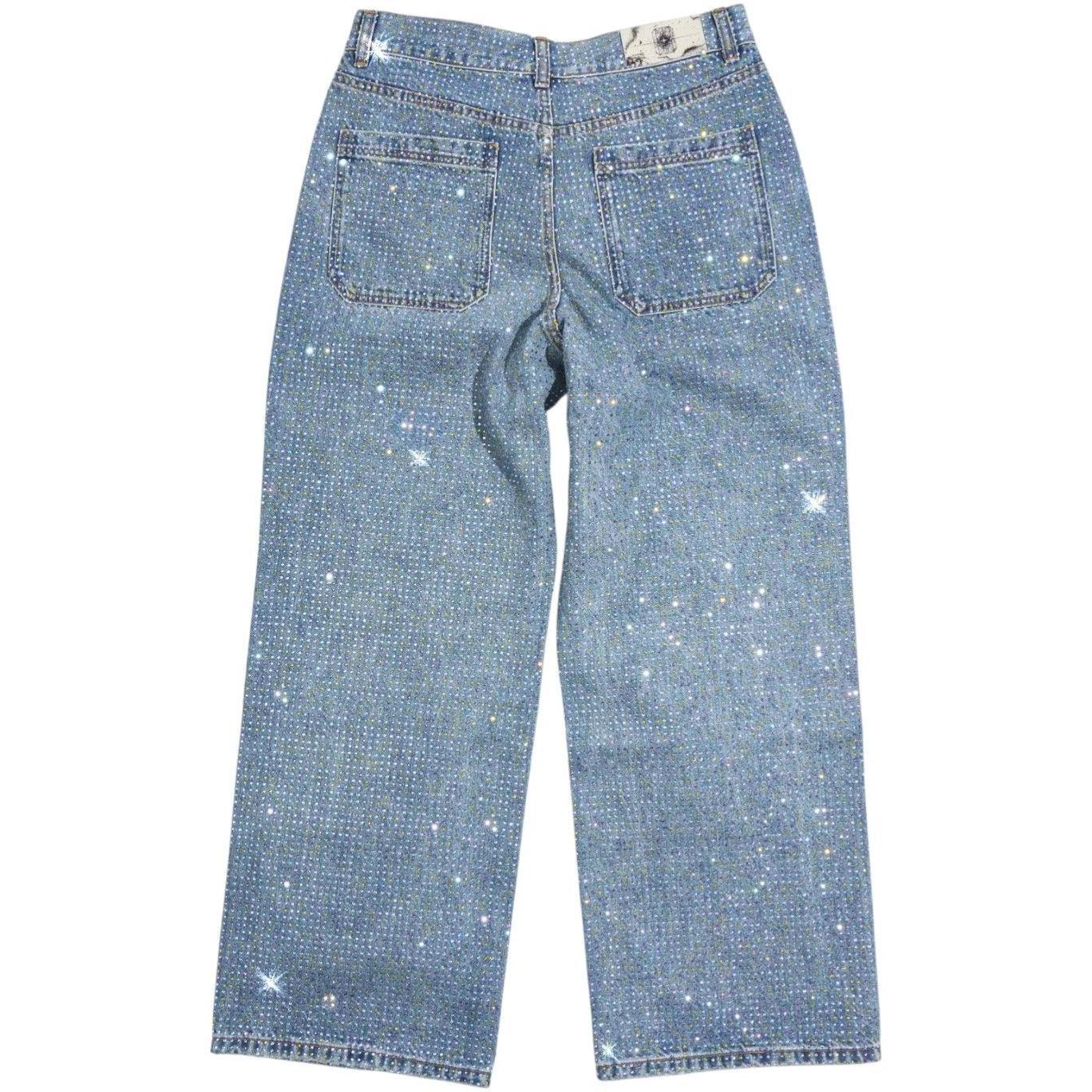 Birth Of Royal Child Graffiti Diamond Denim Jeans
