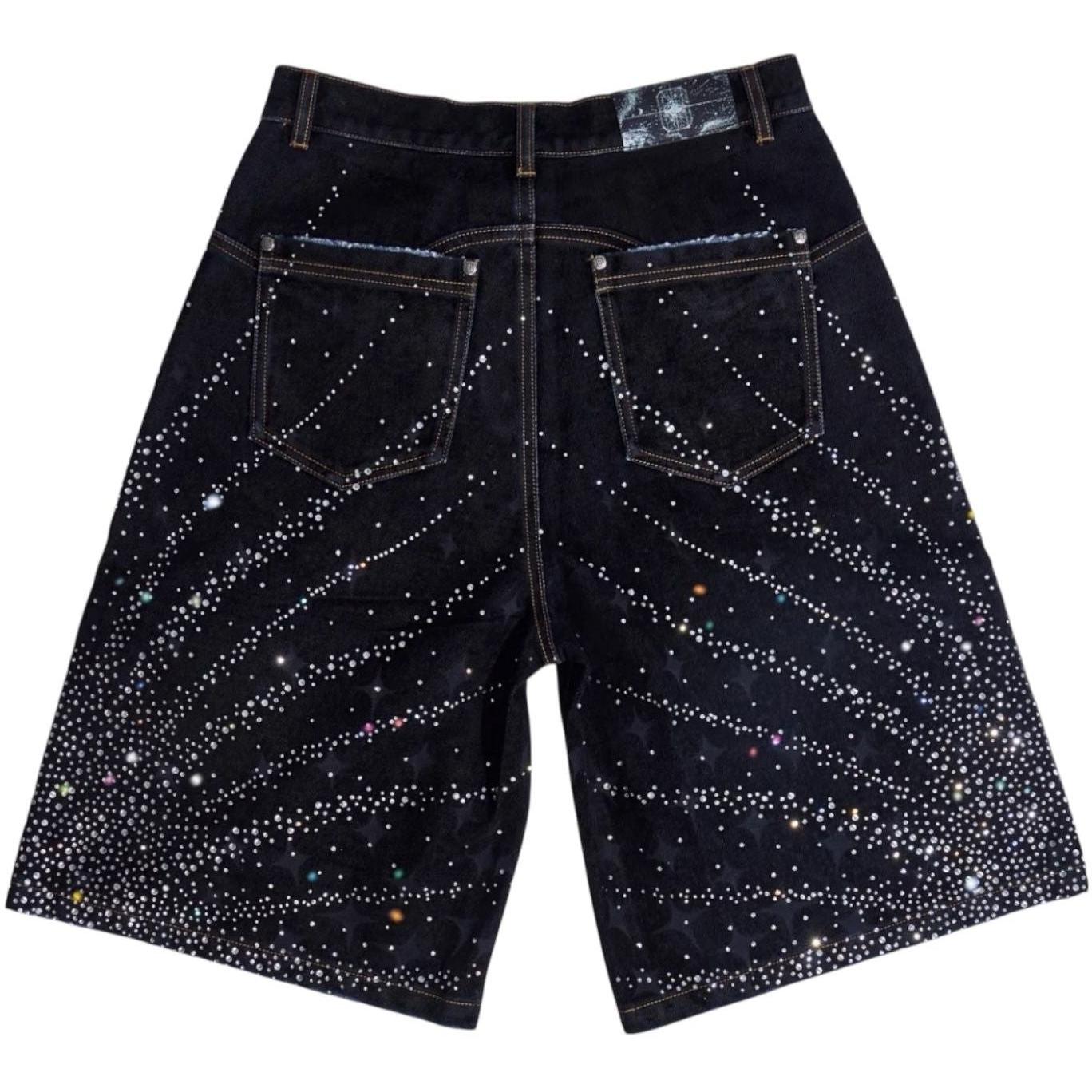 Birth of Royal Child 20K Diamond Starlight Denim Shorts Blue