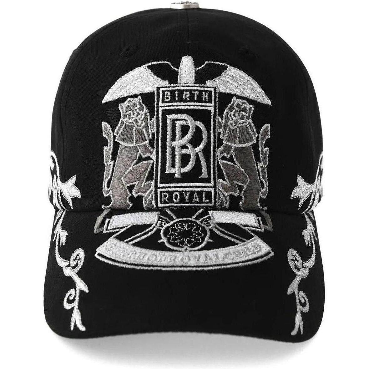 Birth of a Royal Child Double Lion Embroidered Hat Black