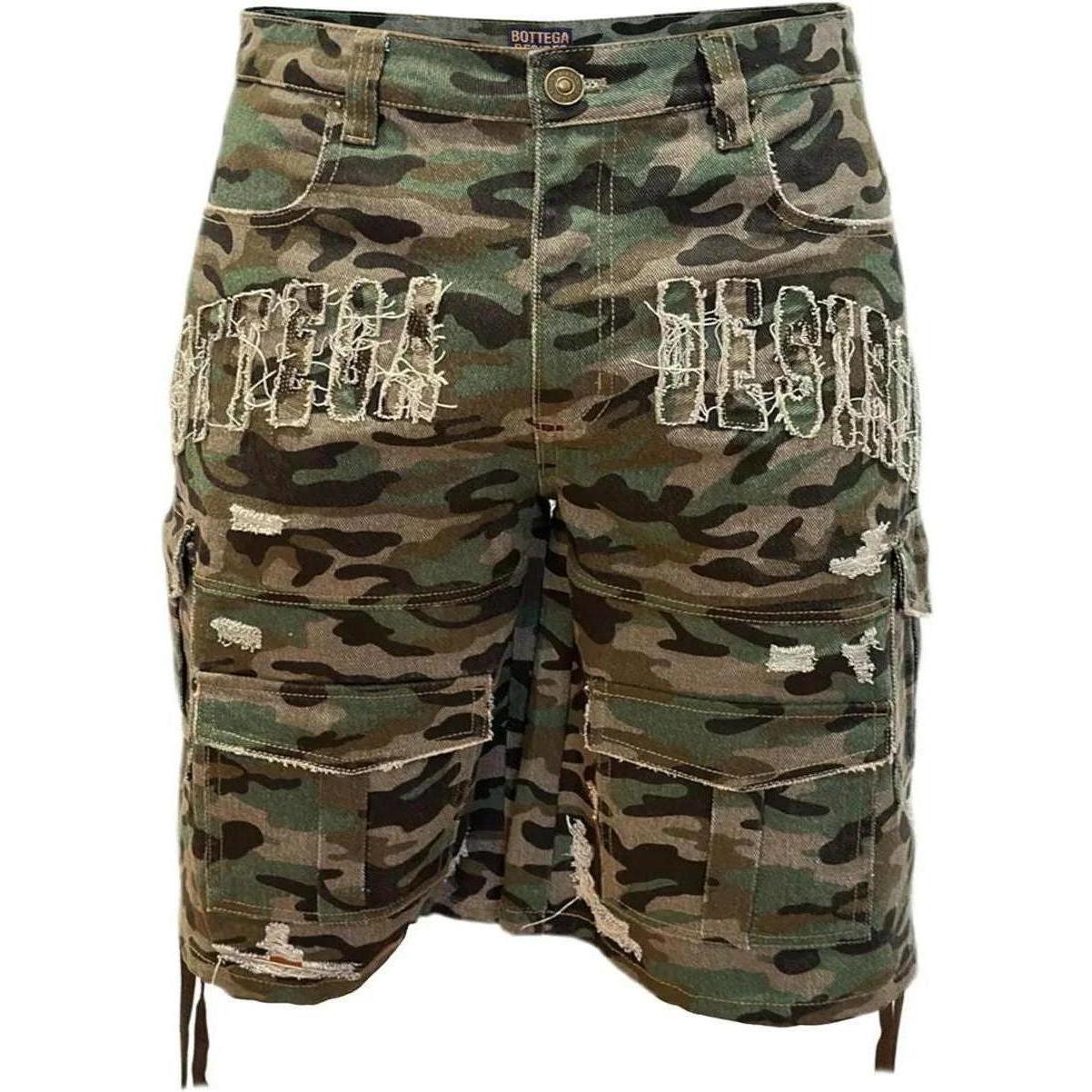 Bottega Desires Camo Cargo Shorts