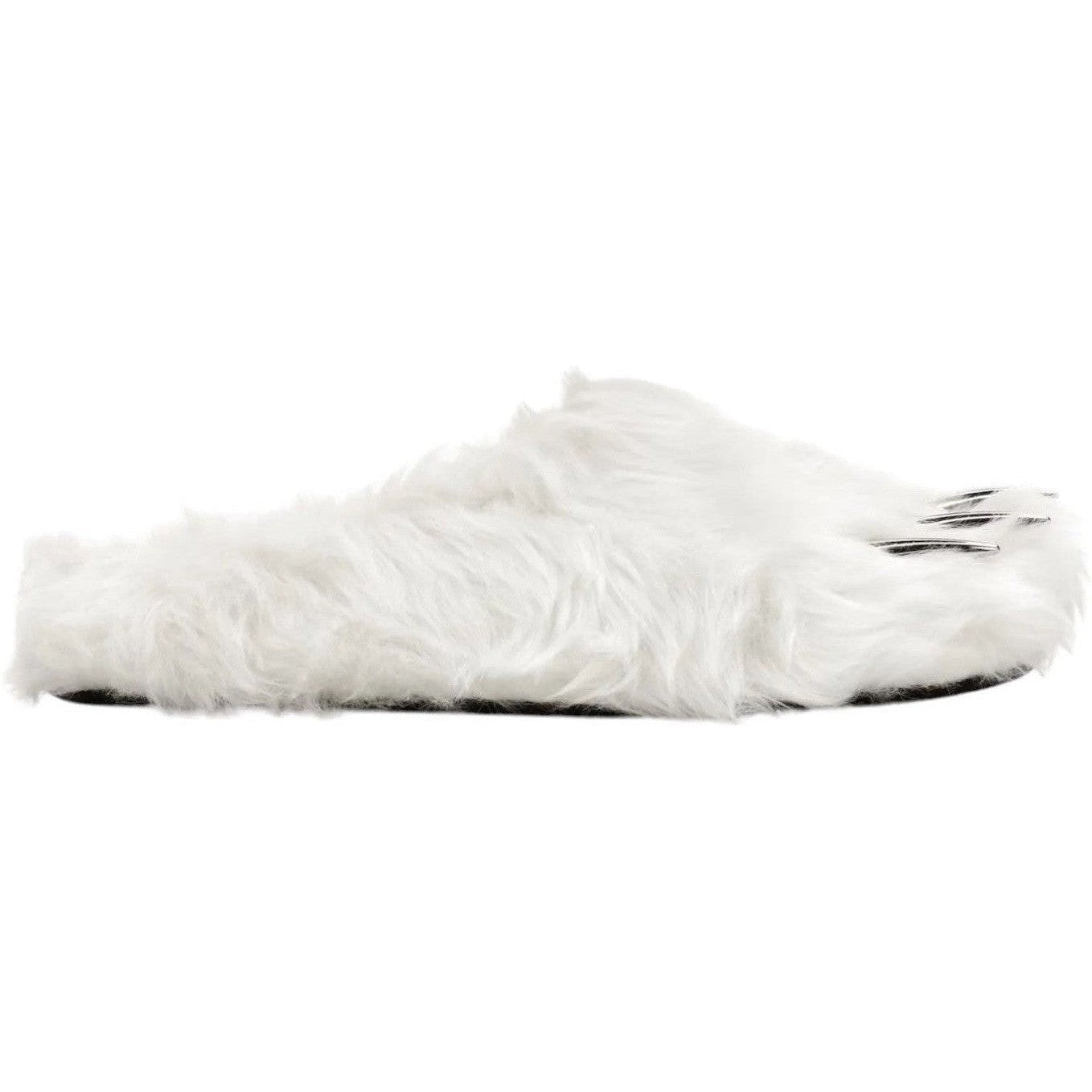 Bravest Studios Bear Claw Mule Slippers White