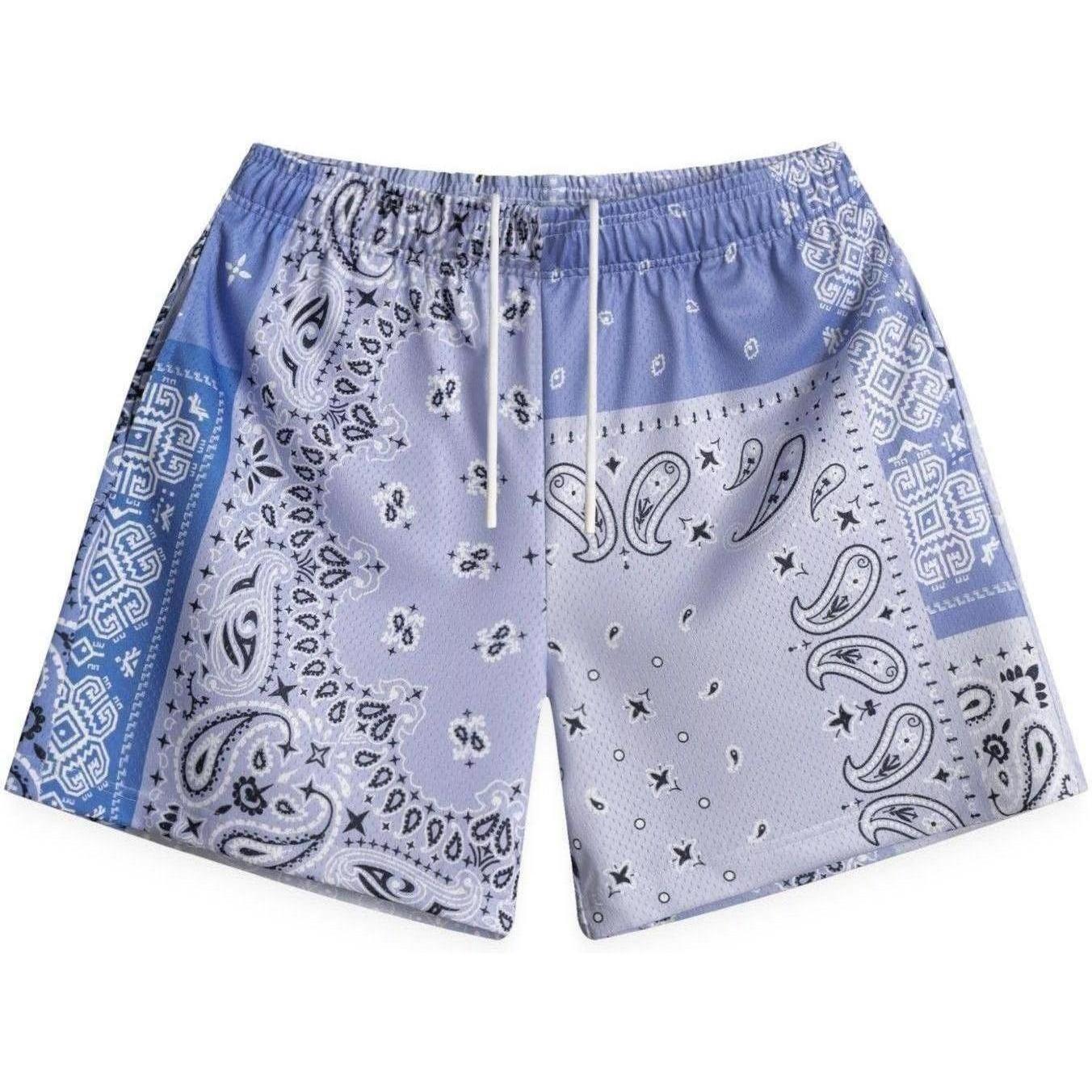 Bravest Studios Patchwork Paisley Shorts Sky Lavender