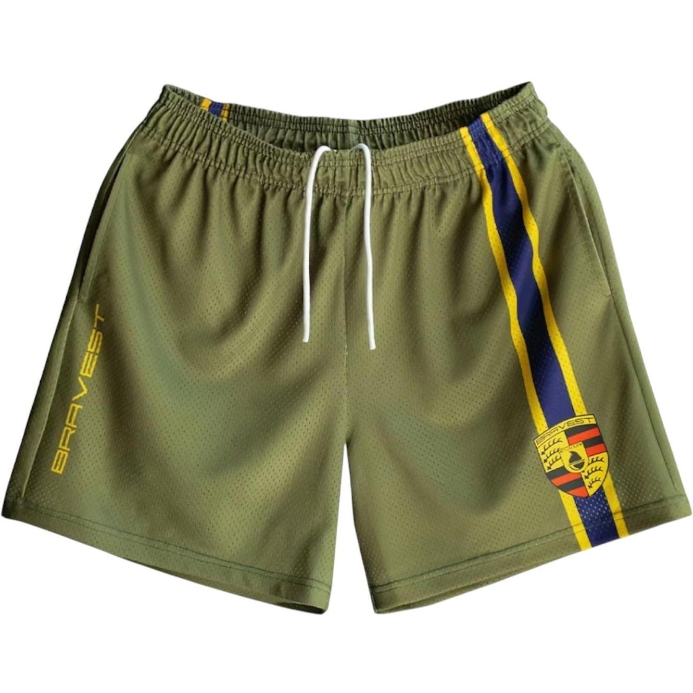 Bravest Studios Shorts Racing Olive