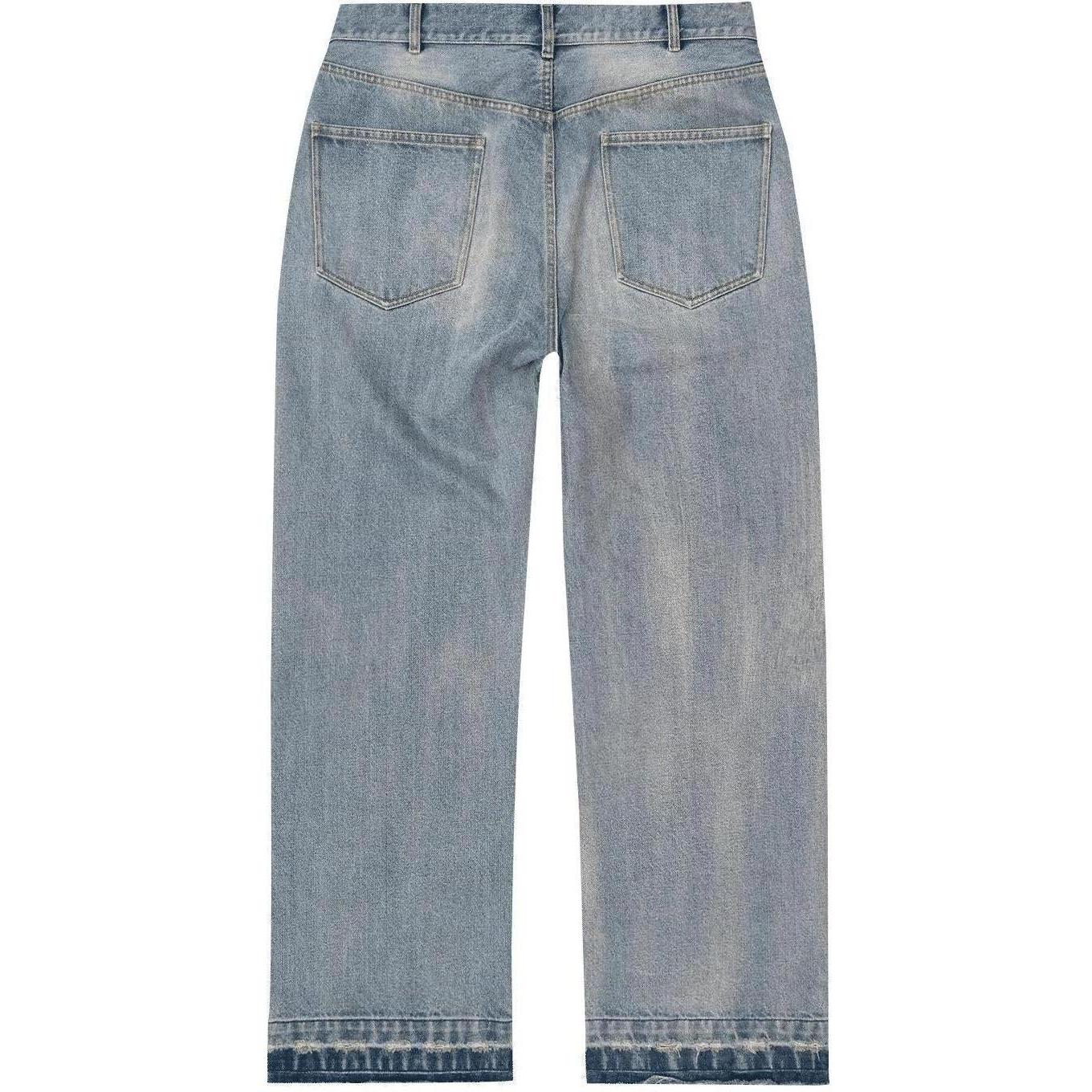 Bravest Studios Thrashed Baggy Denim Pants Blue