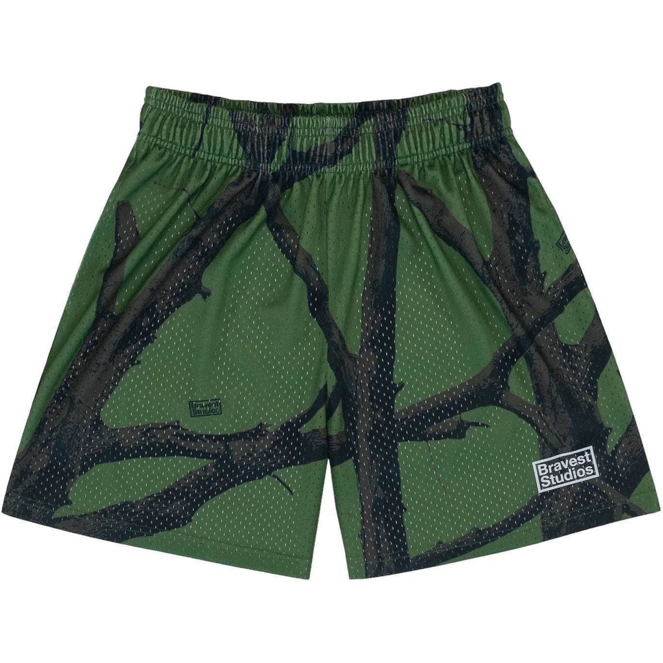 Bravest Studios Tree Camo Shorts Green