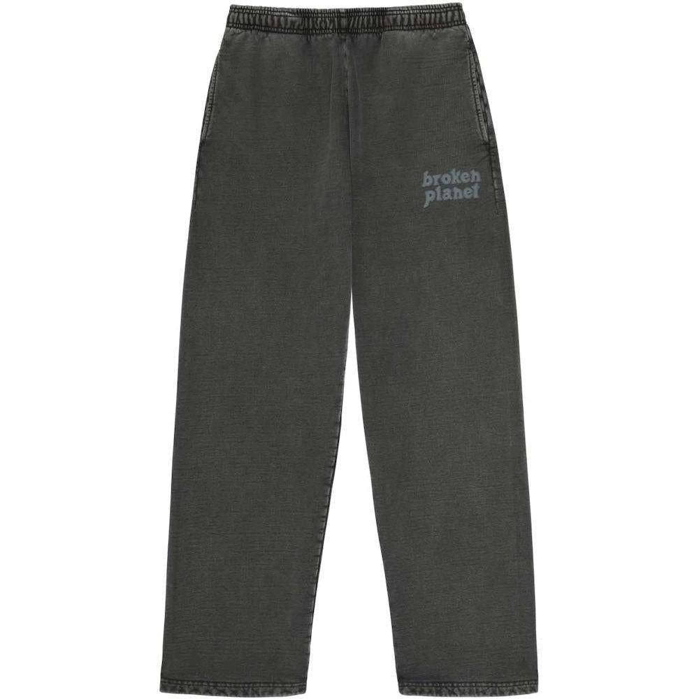 Broken Planet Basics Straight Leg Sweatpants Washed Soot Black