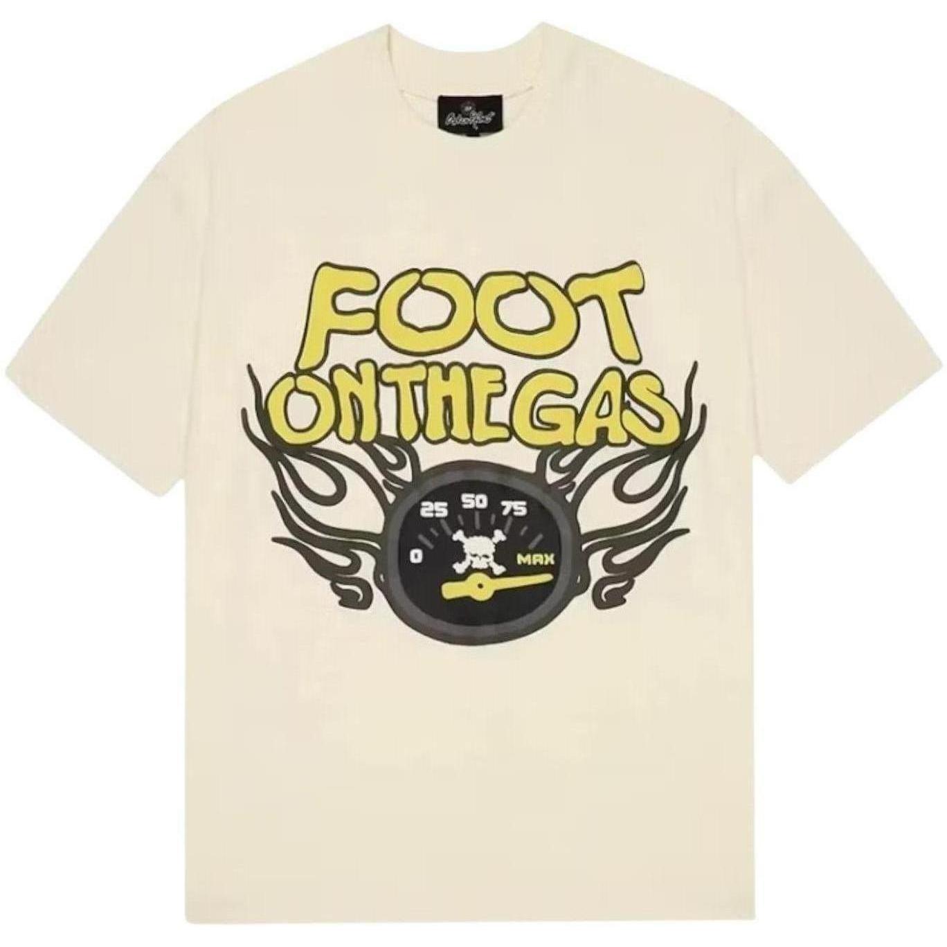 Broken Planet Foot On The Gas T-shirt Vanilla White
