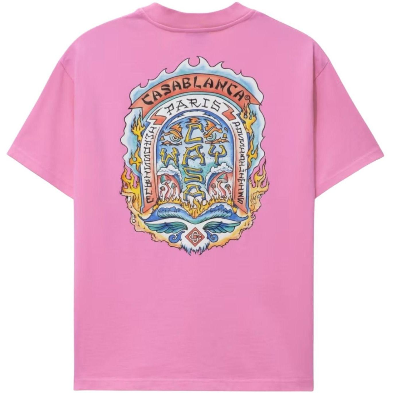 Casablanca Casa Way Skate Short Sleeve T-Shirt Pink