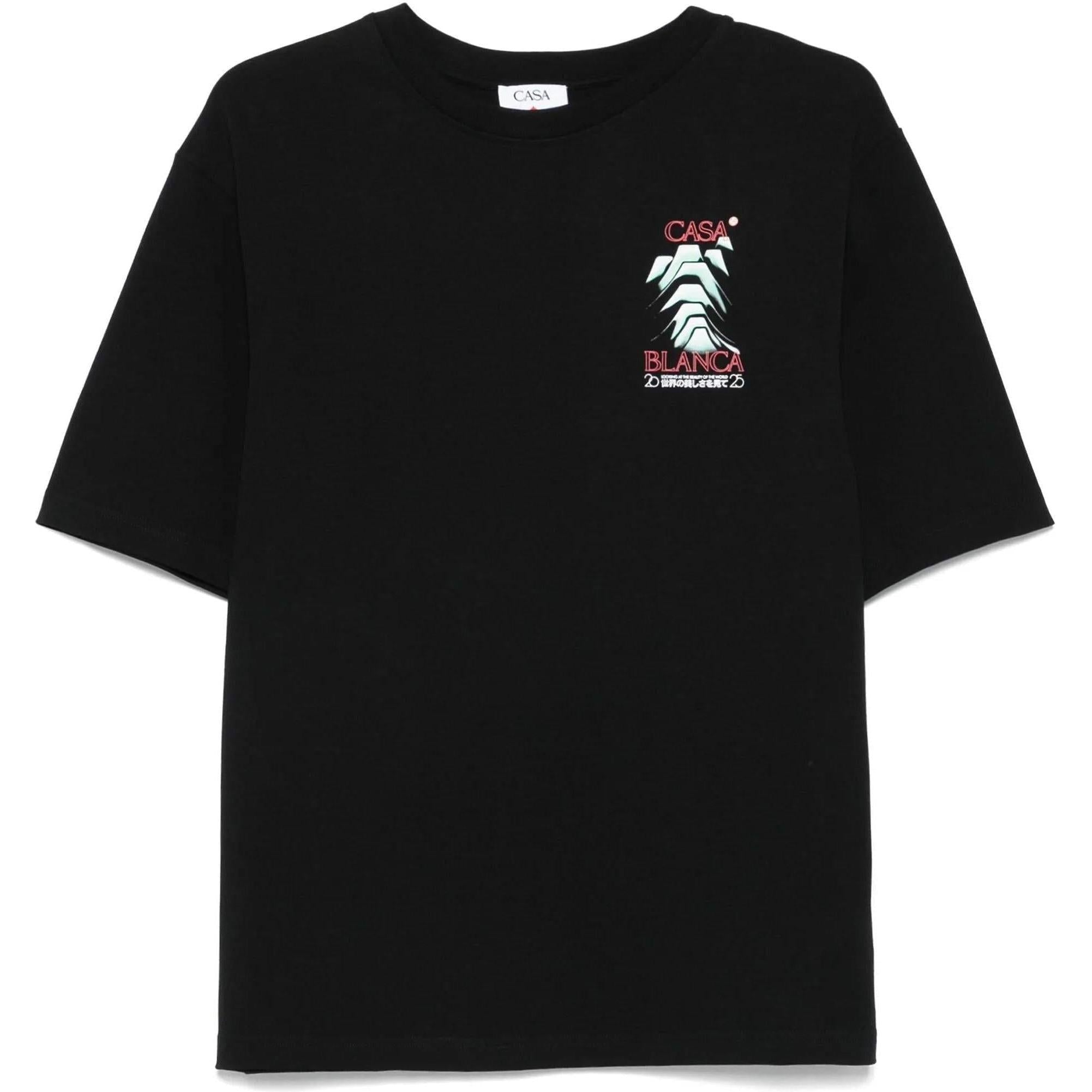 Casablanca Frosty Mountain Short Sleeve T-Shirt Black
