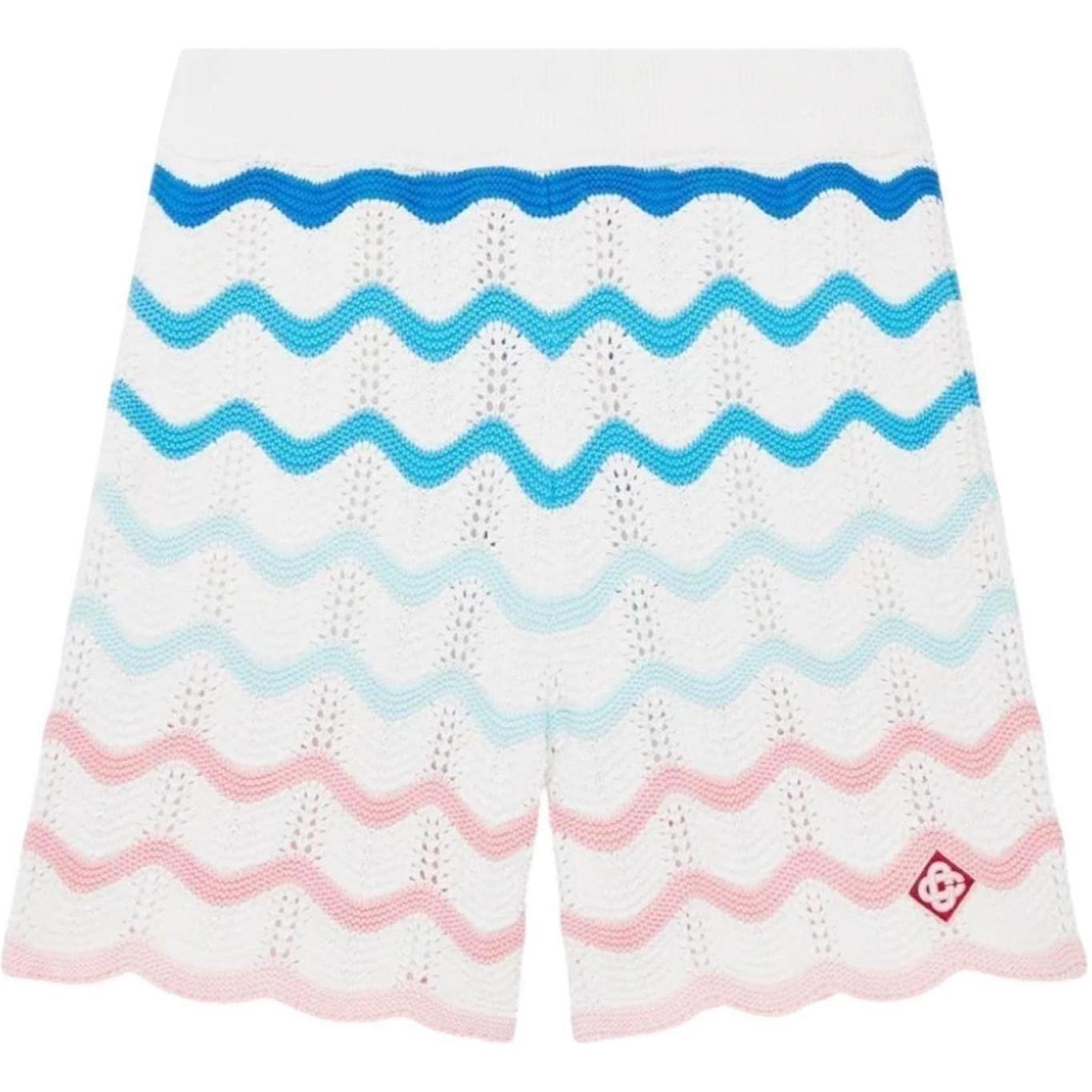 Casablanca Knit Gradient Pink Wave Texture Shorts