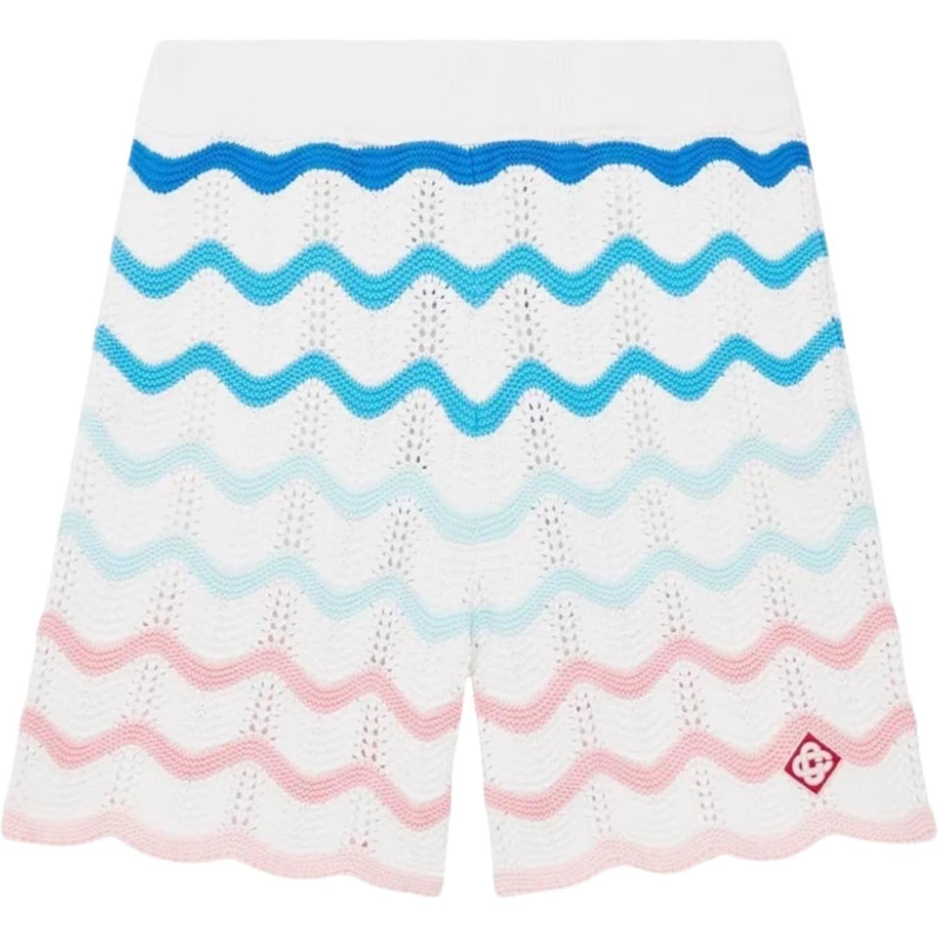 Casablanca Knit Gradient Pink Wave Texture Shorts