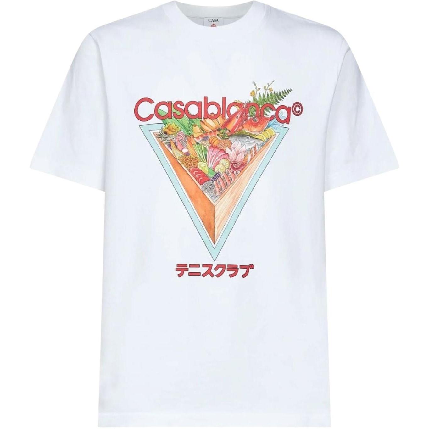 Casablanca Tennis Club Icon Crewneck T-Shirt White