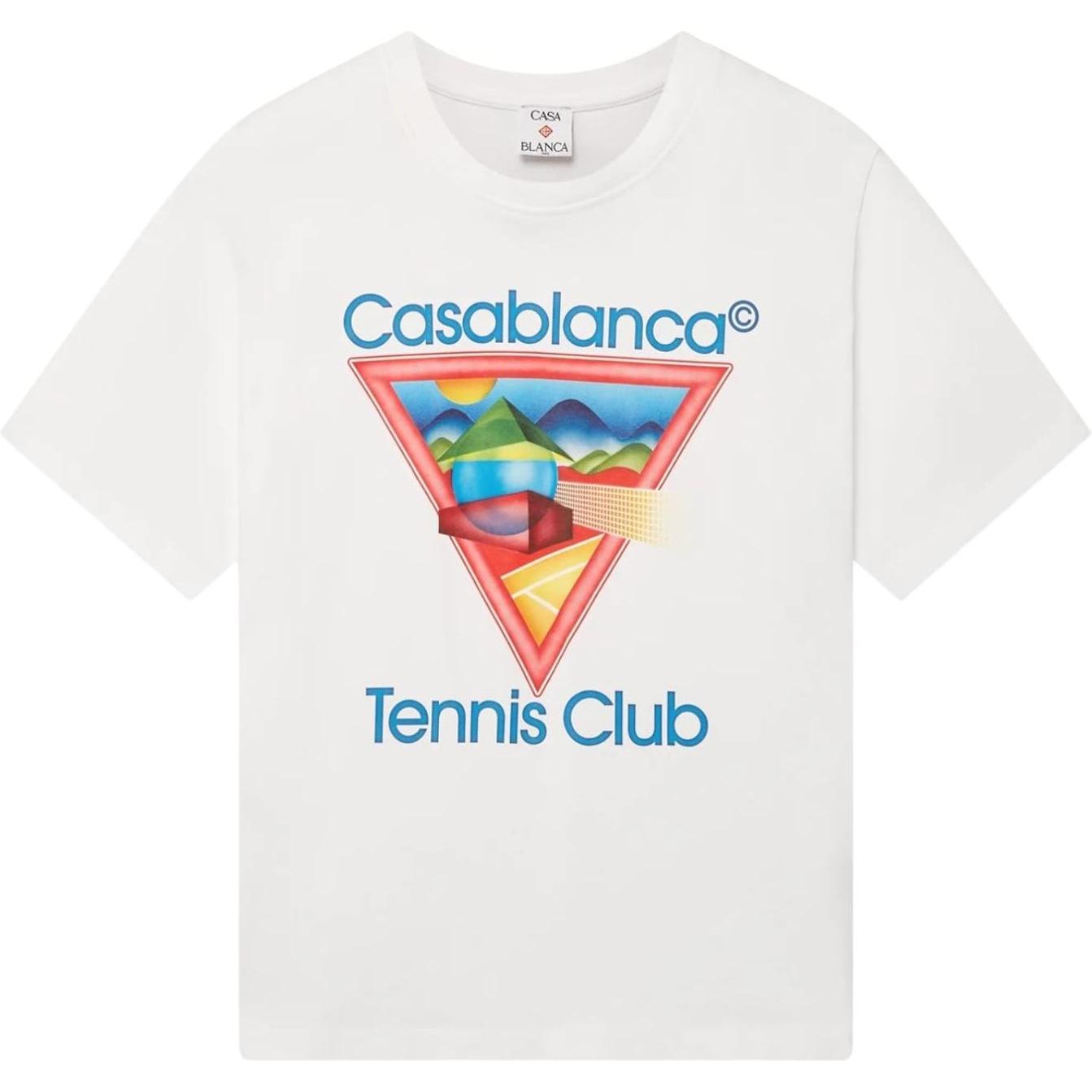 Casablanca Tennis Club Icon Printed T-Shirt White Red