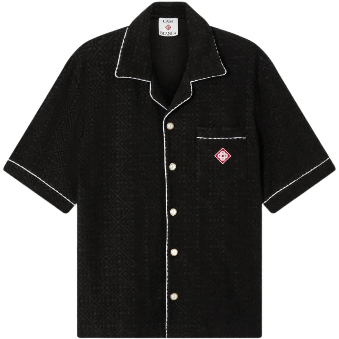 Casablanca Towelling Monogram Shirt Black