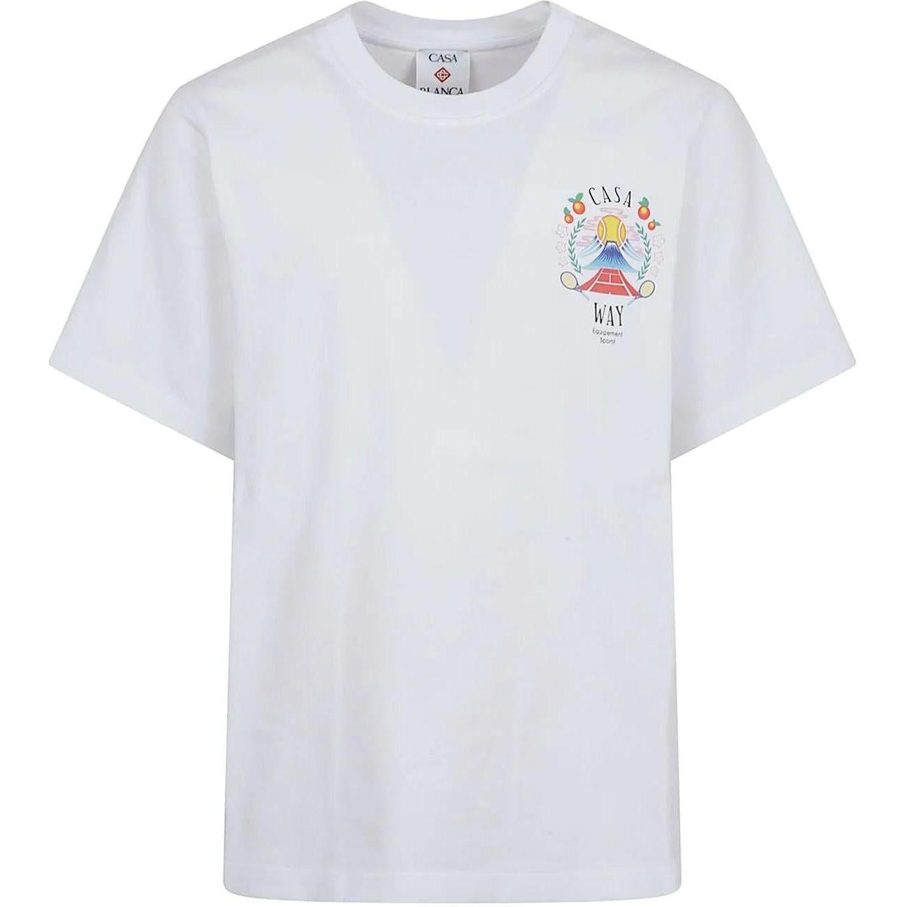Casablanca Way Mountain Short Sleeve T-Shirt White