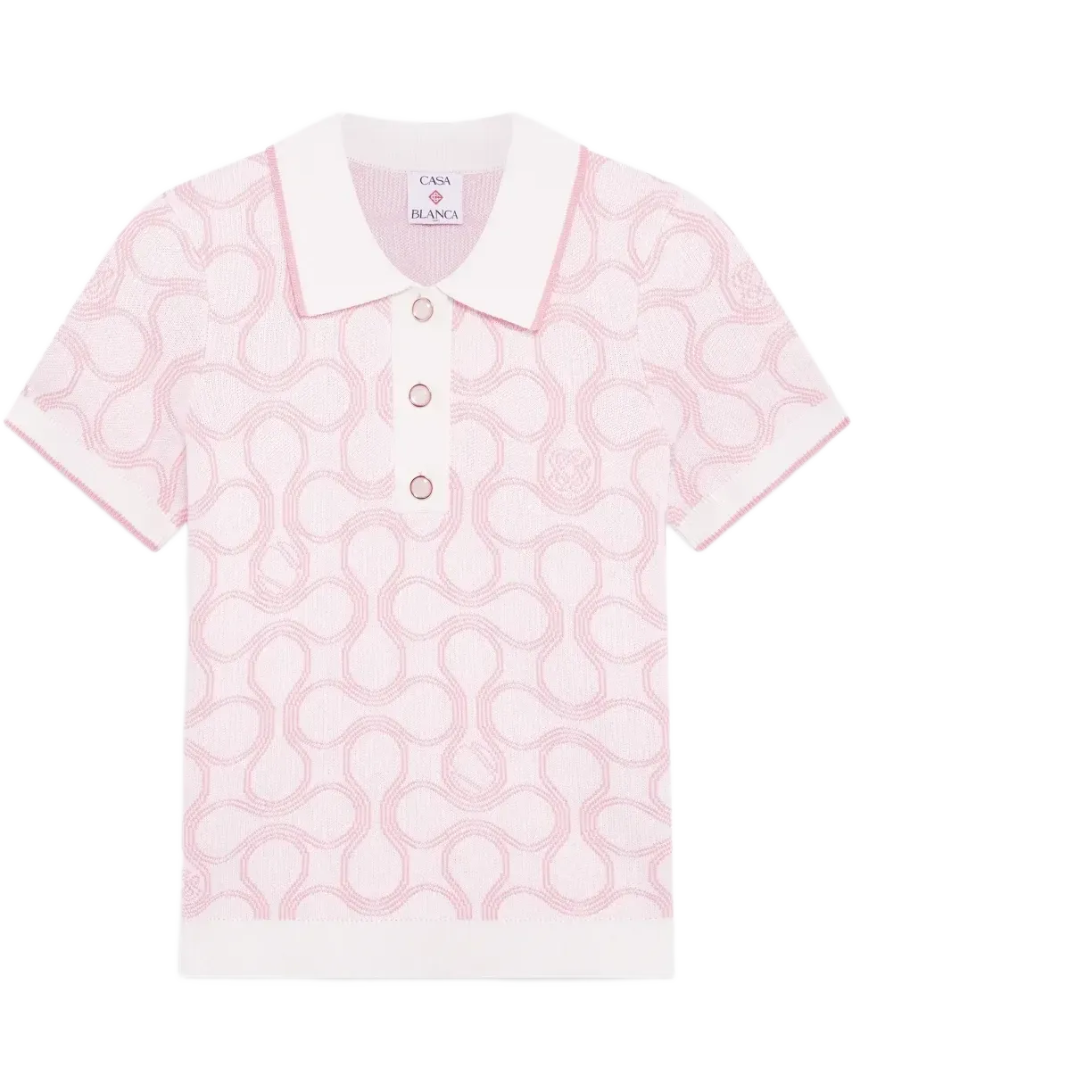 Casablanca Women's Optic Drop Polo Shirt Pink