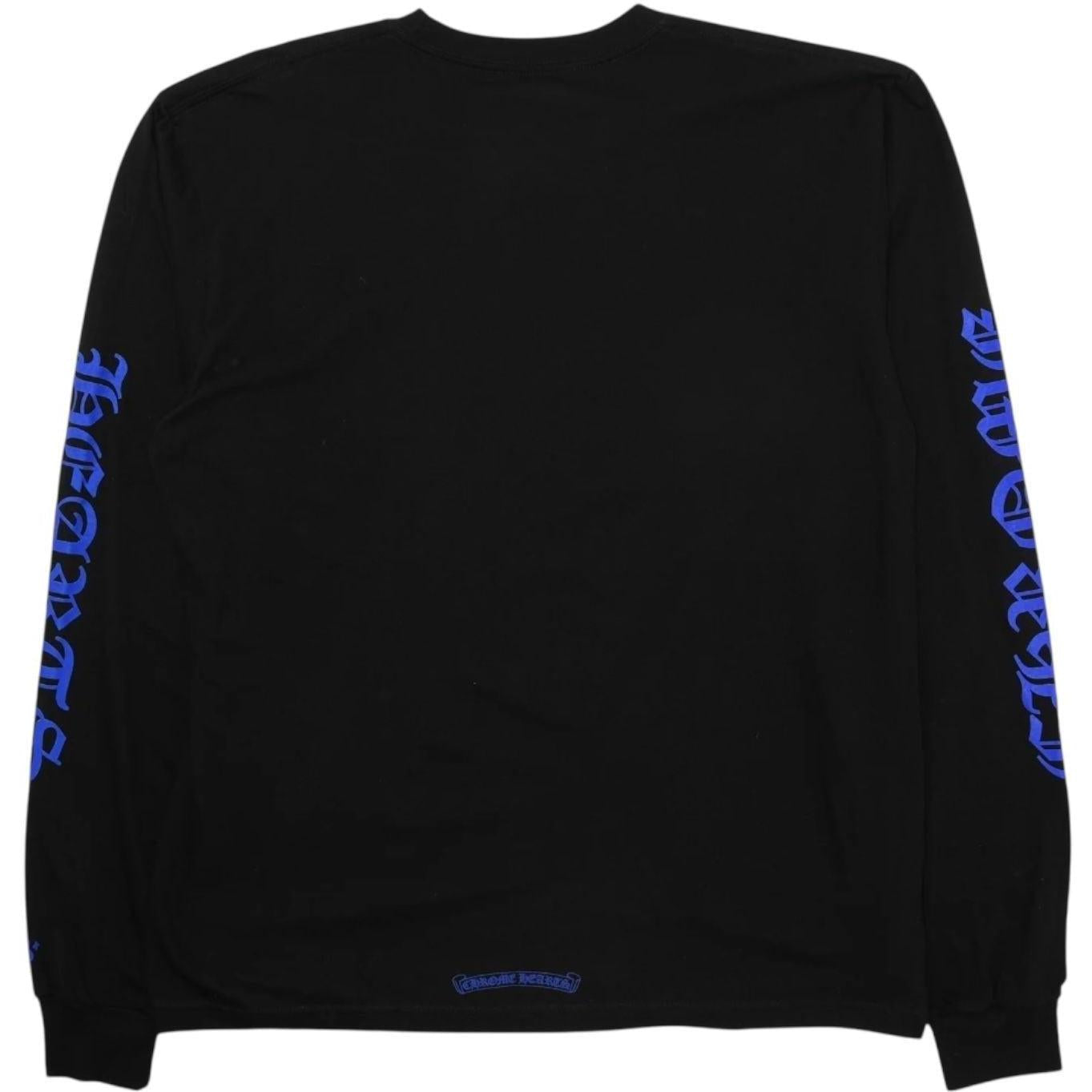 Chrome Hearts 1988 Neck Logo Long Sleeve T-shirt Black/Blue