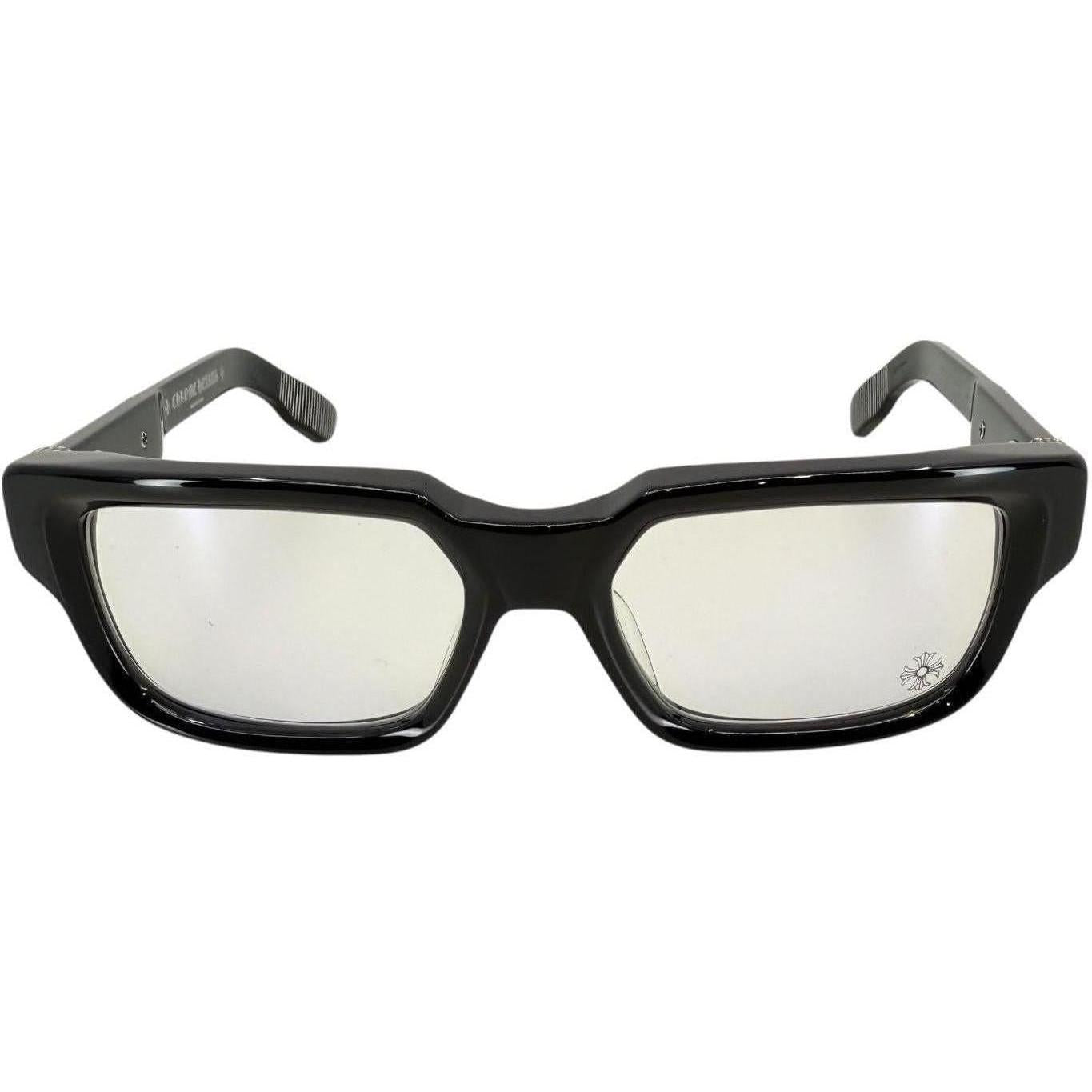 Chrome Hearts 2 Thick Diamond Glasses Black