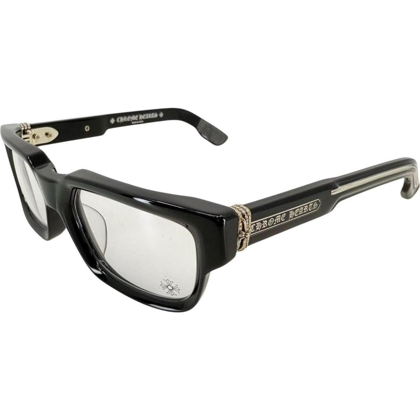 Chrome Hearts 2 Thick Diamond Glasses Black
