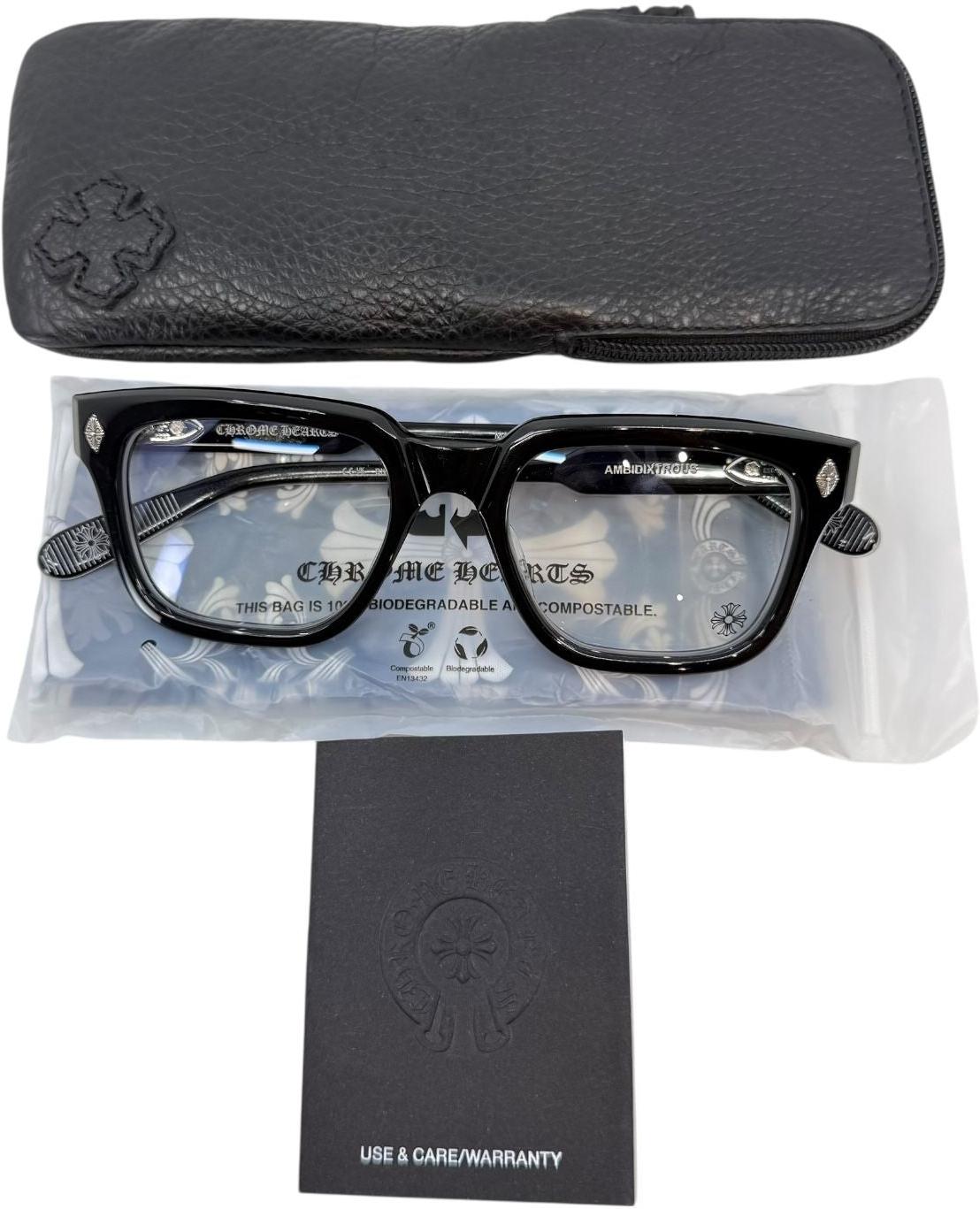 Chrome Hearts Ambidixtrous Black/Sterling Silver Glasses