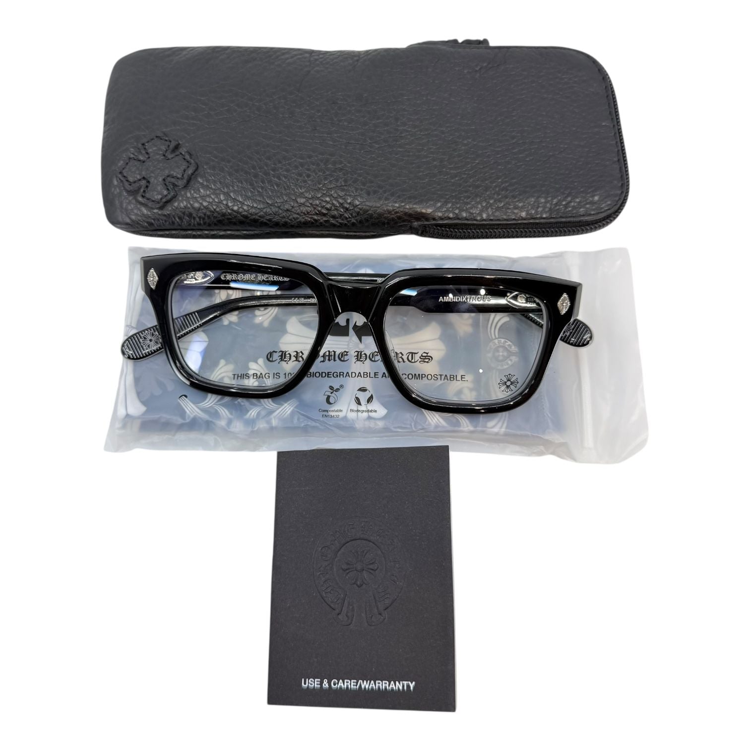 Chrome Hearts Ambidixtrous Black/Sterling Silver Glasses