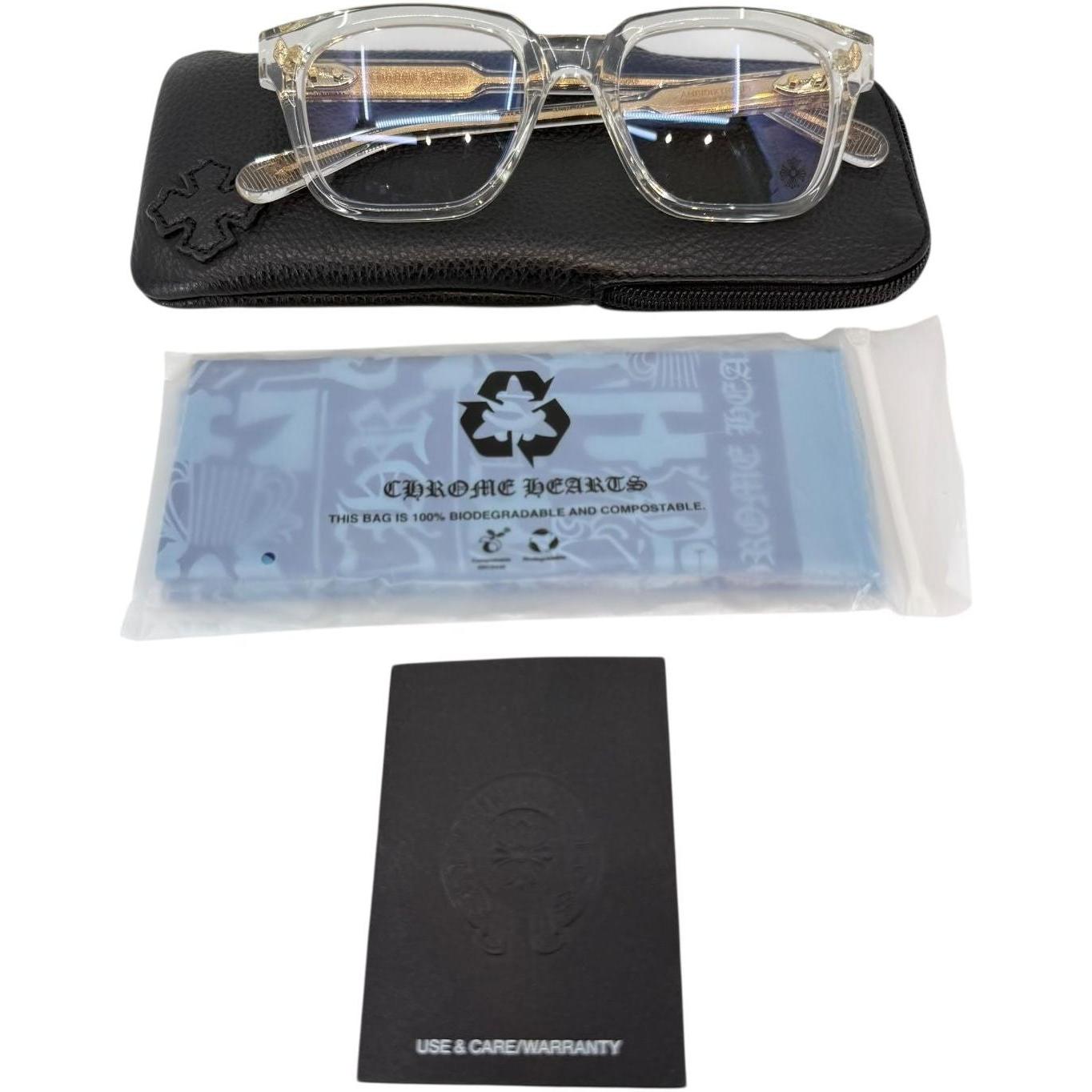 Chrome Hearts Ambidixtrous Crystal/18k Gold Plated Glasses